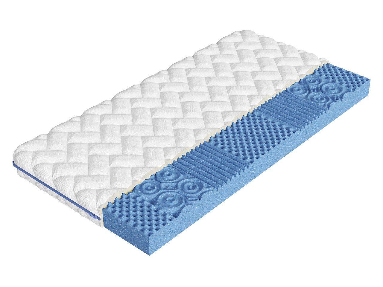 Komfortschaummatratze Blue, MIRJAN24, 12 cm hoch, (Massageschaumstoff), Bezug mit Reißverschluss, Antiallergische, Beidseitig, H3