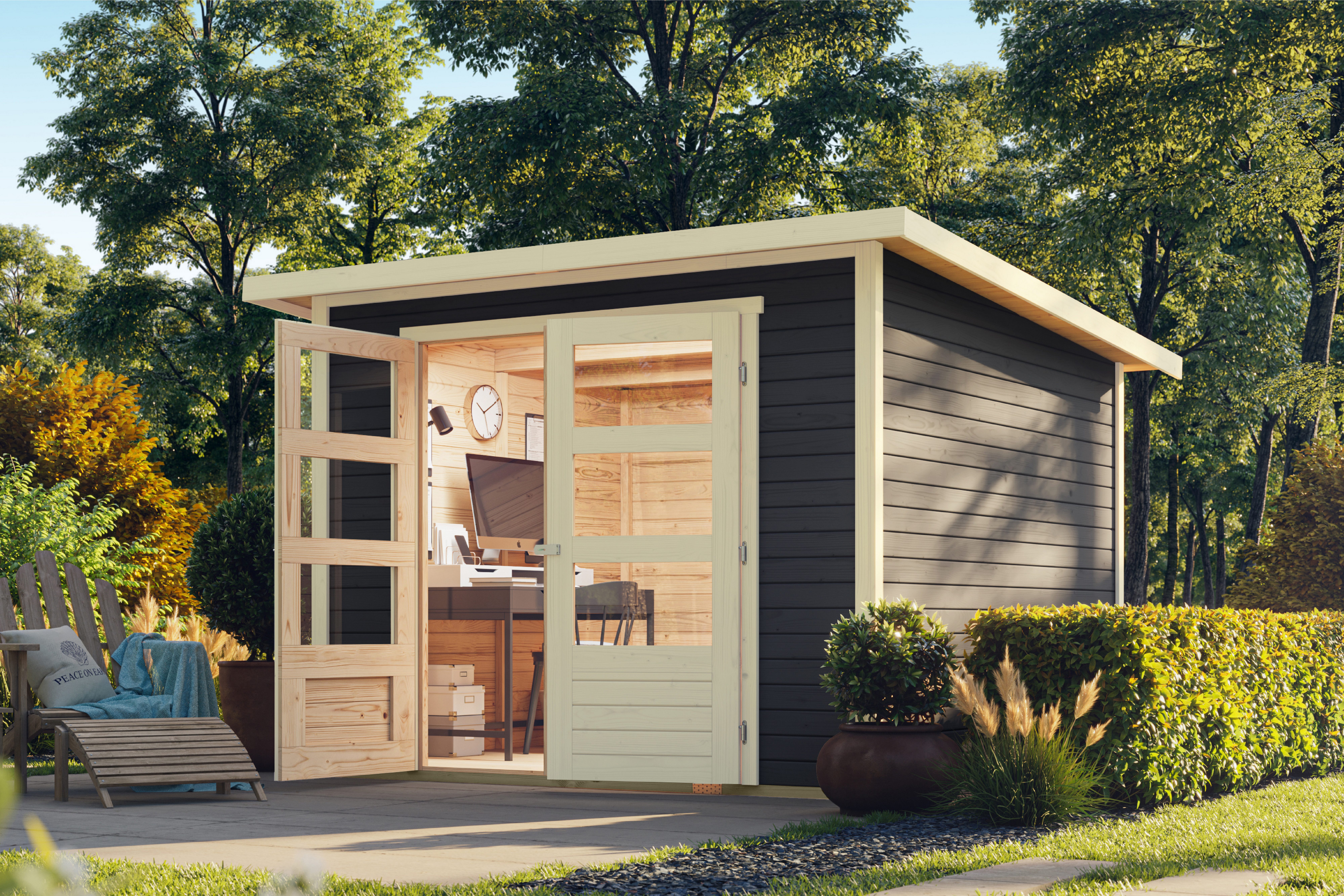 KONIFERA Gartenhaus Floreana 4, BxT: 246x246 cm