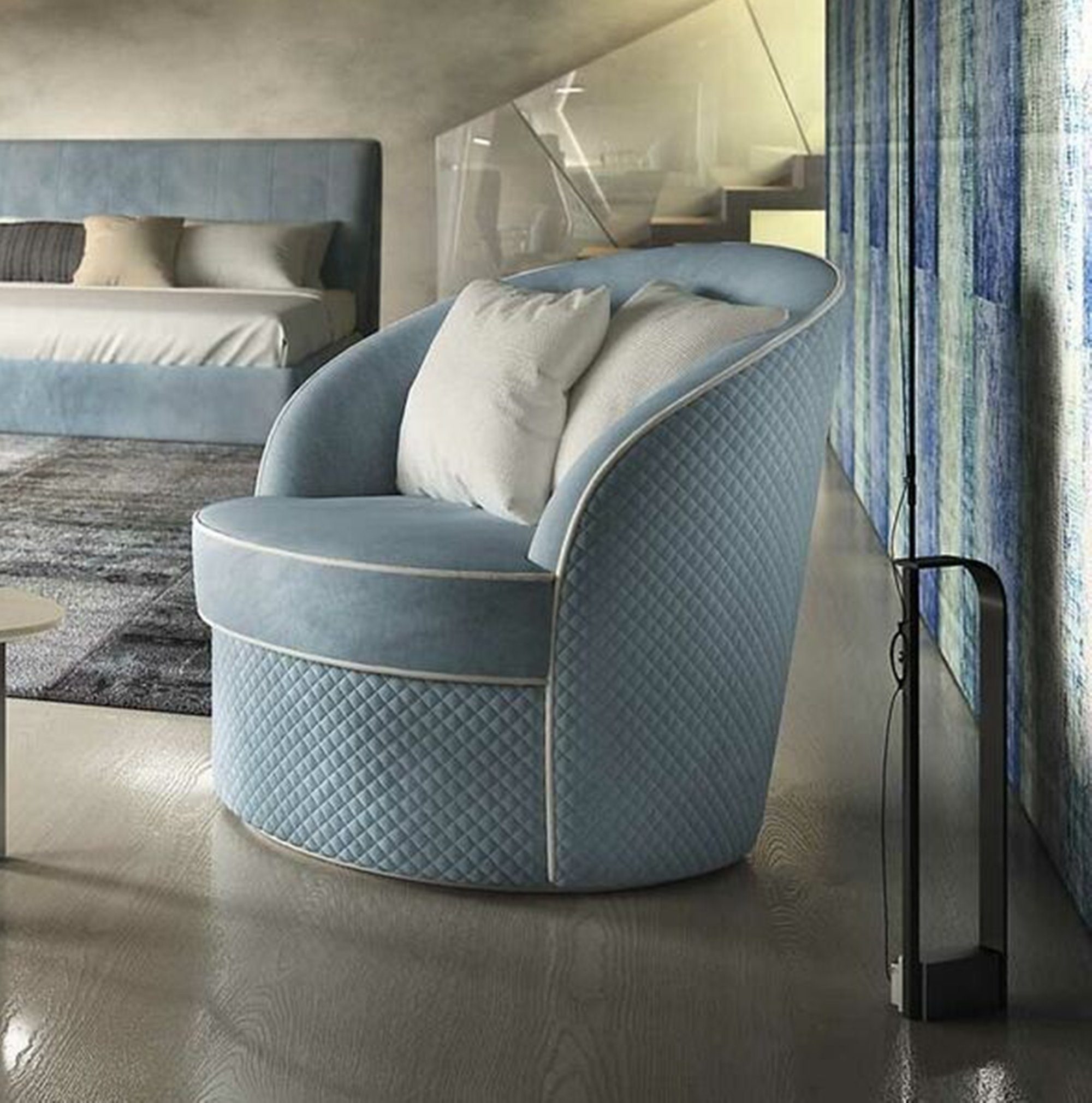 JVmoebel Sessel, Design Sofa Sessel Couch Polster Luxus Textil Couchen 1 Sitzer