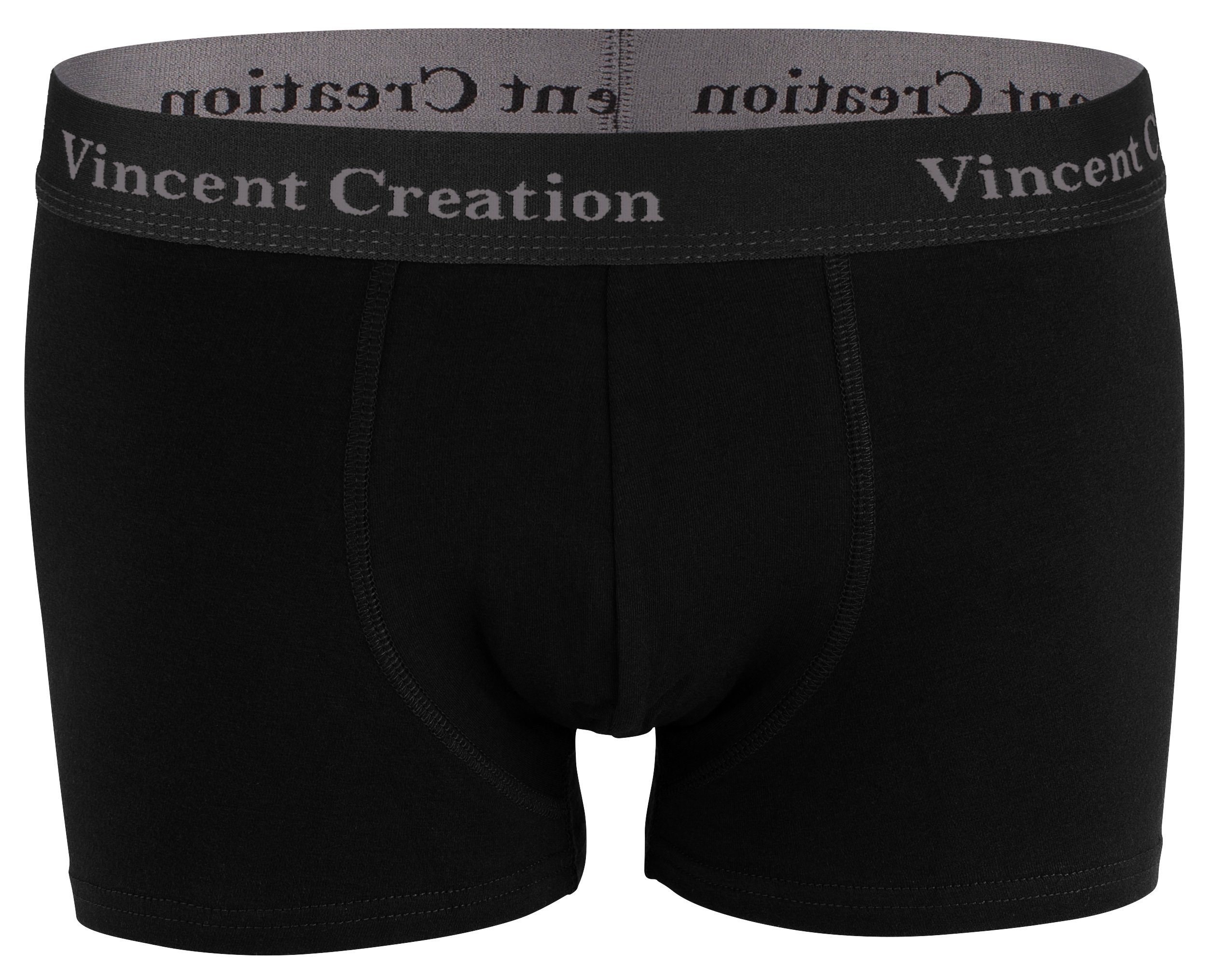 Vincent Creation® Boxershorts (6-St) Baumwollmix schwarz/taupe/schwarz stretchiger angenehm