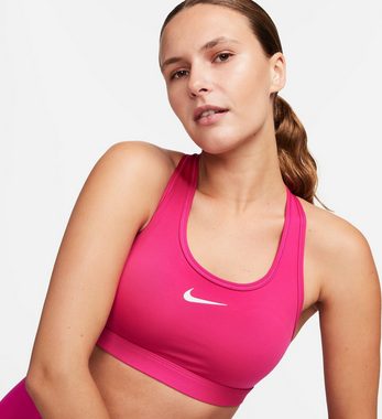 Nike Bustier W NK SWSH MED SPT BRA FIREBERRY/WHITE