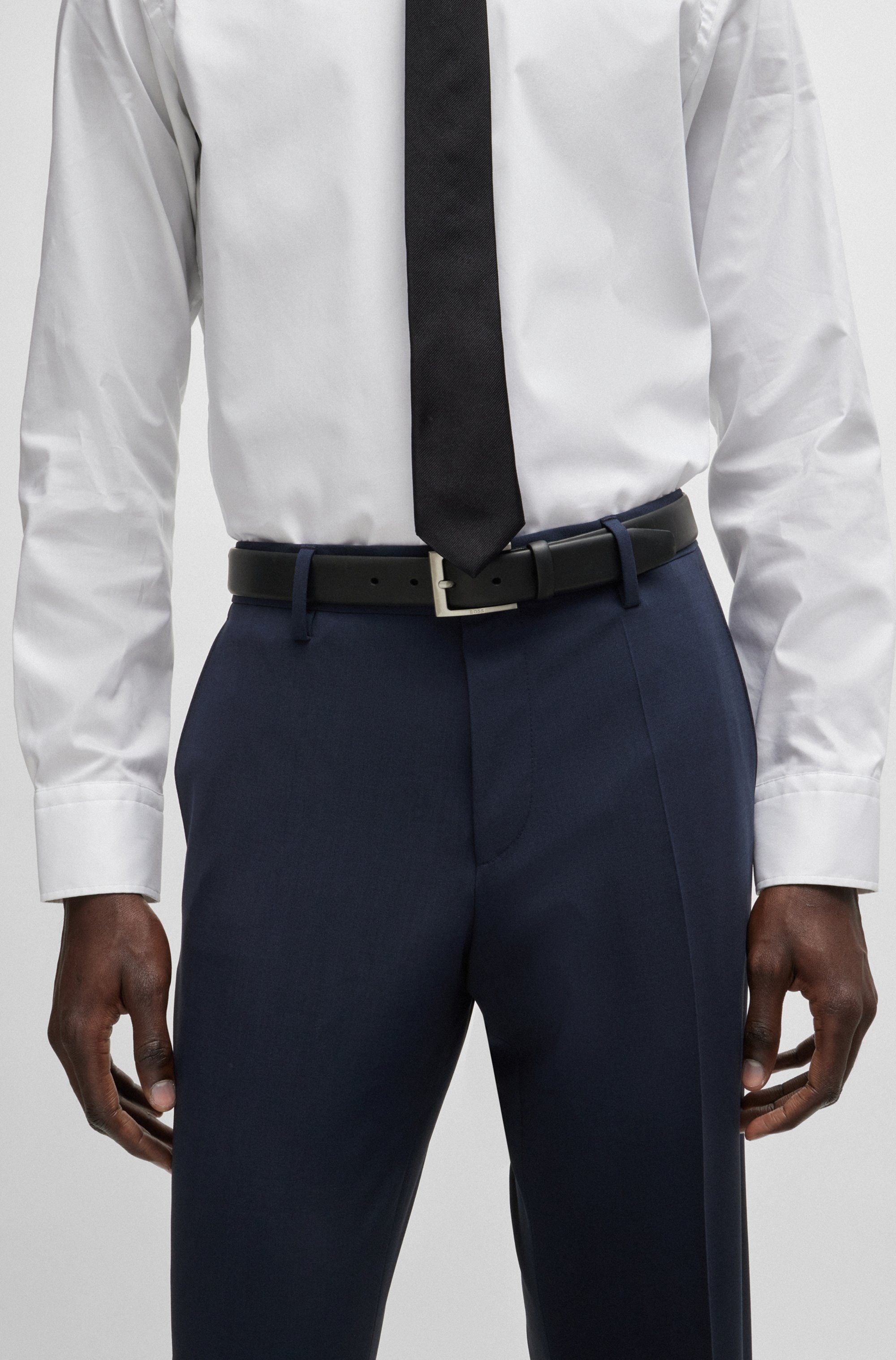 BOSS Ledergürtel aus Nappaleder mit Logo-Schliesse günstig online kaufen