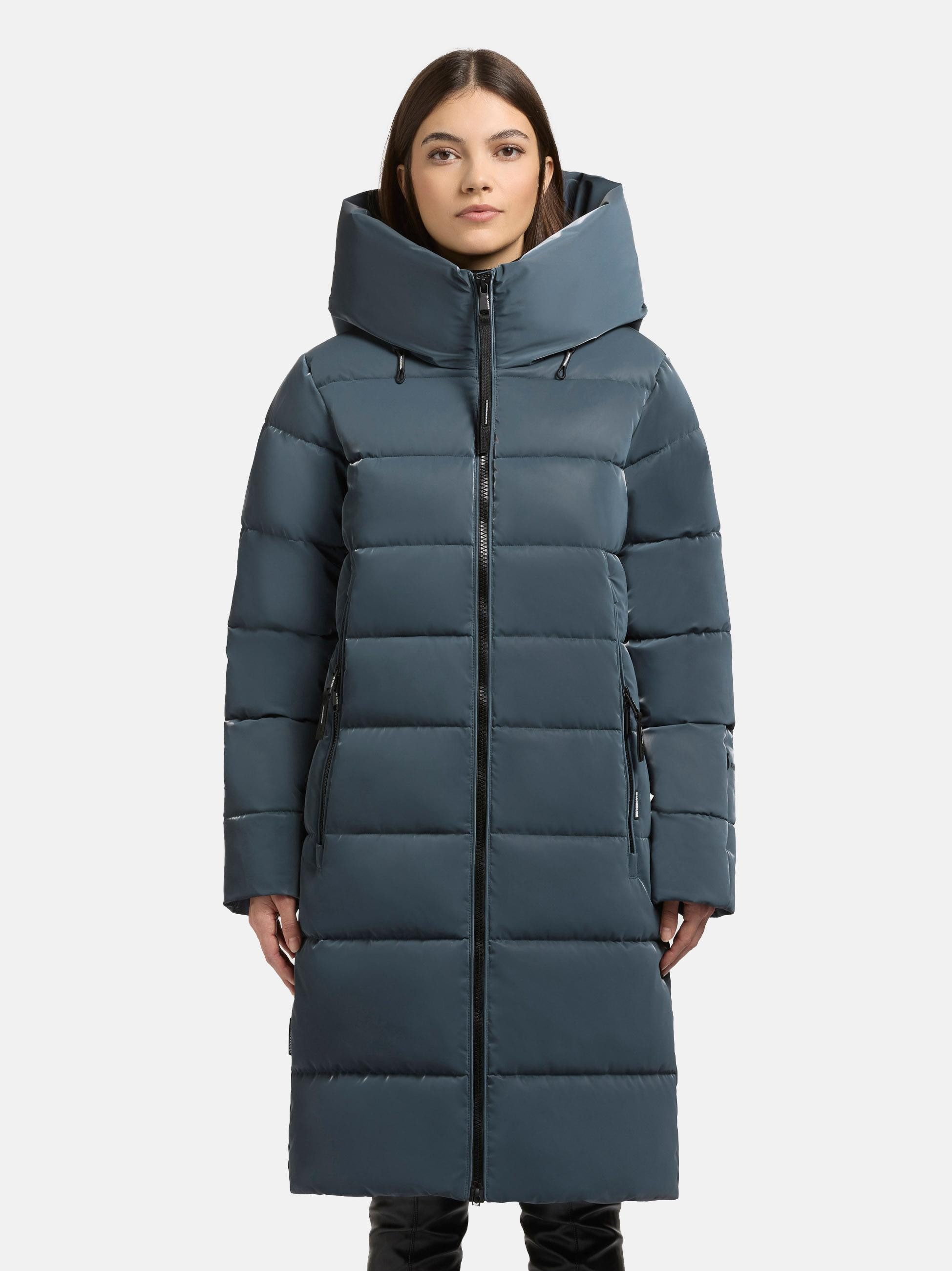 khujo Steppmantel Jilias6 Shiny Wintermantel aus einem auffällig glänzendem Material