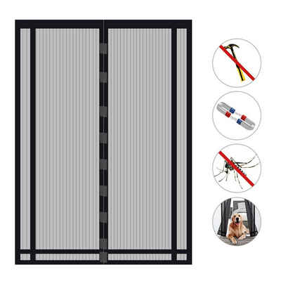 Sekey Insektenschutz-Tür Magnet Fliegengitter Tür Zuschneidbar, Türvorhang ohne Bohren, 230x160cm für Balkontür, Kellertür, Terrassentür durch