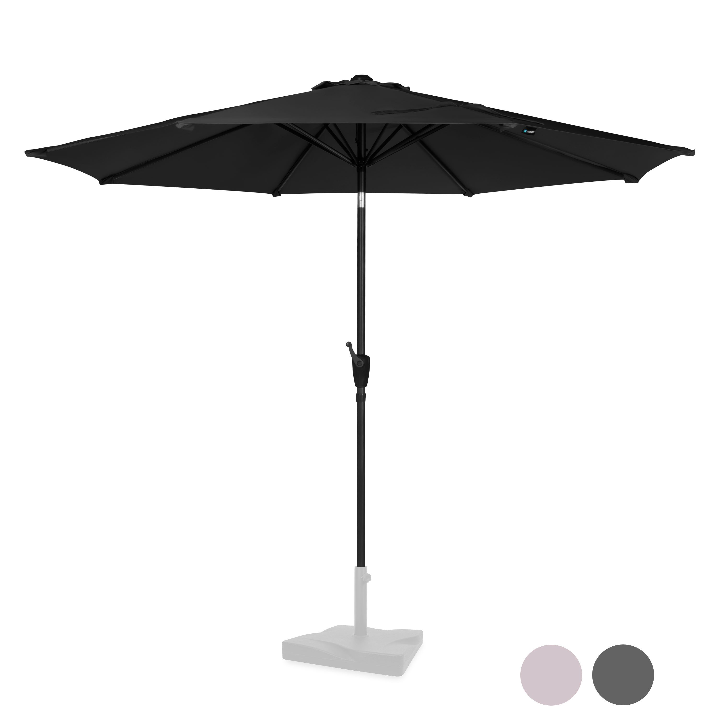 VONROC Sonnenschirm rund Balkon - Neigbarer Sonnenschutz Terrasse & Garten -, inkl. Schutzhülle, Sonnenschirm groß Ø300cm inklusive Schutzhülle