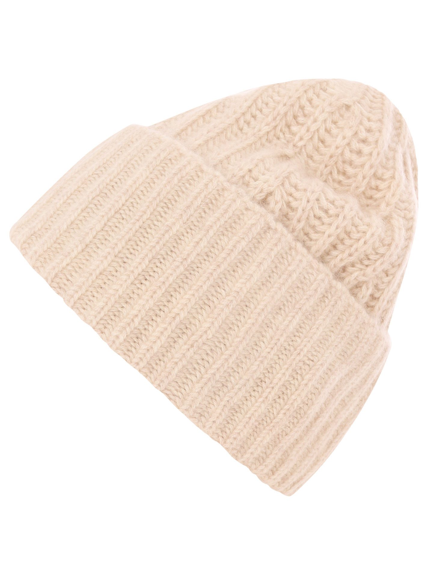 Zwillingsherz Strickmütze 100% Kaschmir Grobstrick Mütze "Uni" günstig online kaufen