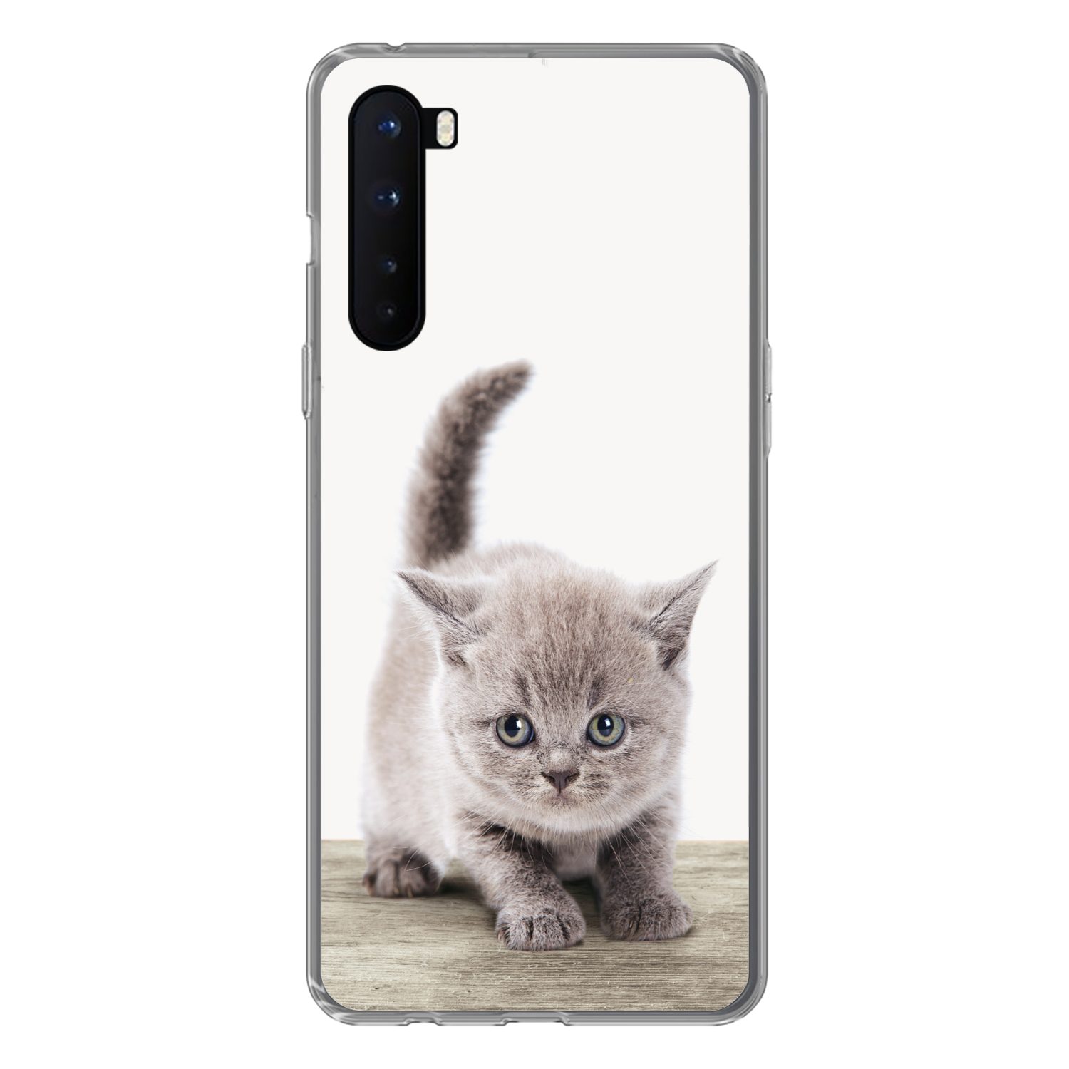 MuchoWow Handyhülle für OnePlus Nord Kätzchen - Katze - Haustiere - Jungen - Kinder - Mädc, Phone Case, Silikon, Schutzhülle Dünn