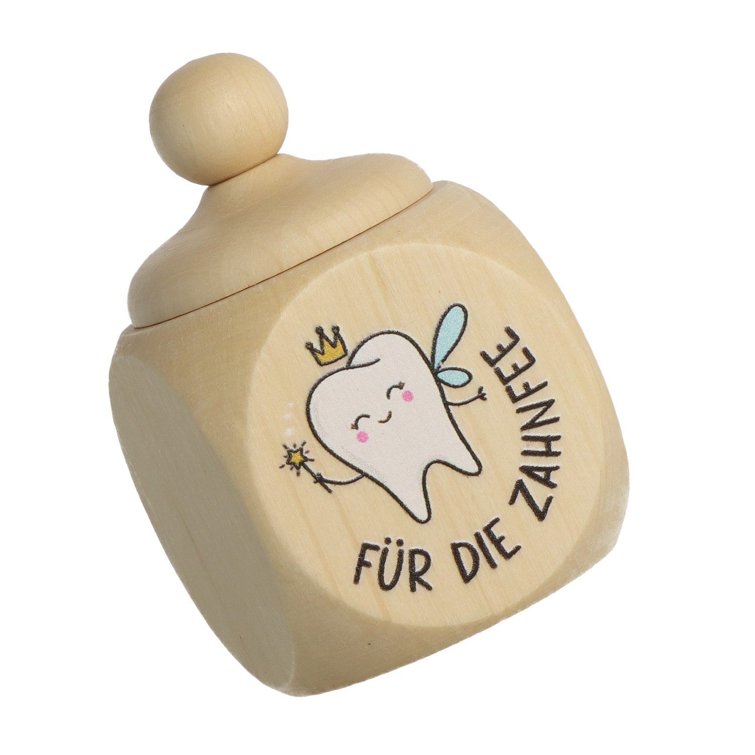 Spruchreif® Zahndose Milchzahndose aus Holz mit Schraubdeckel · Zahndose zur Aufbewahrung (1 St)