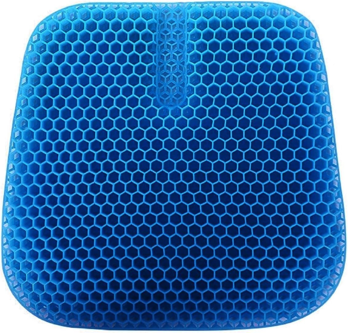 FELIXLEO Sitzkissen Gel Sitzkissen Waben Orthopädisch Atmungsaktiv 45x42x3 cm Navy