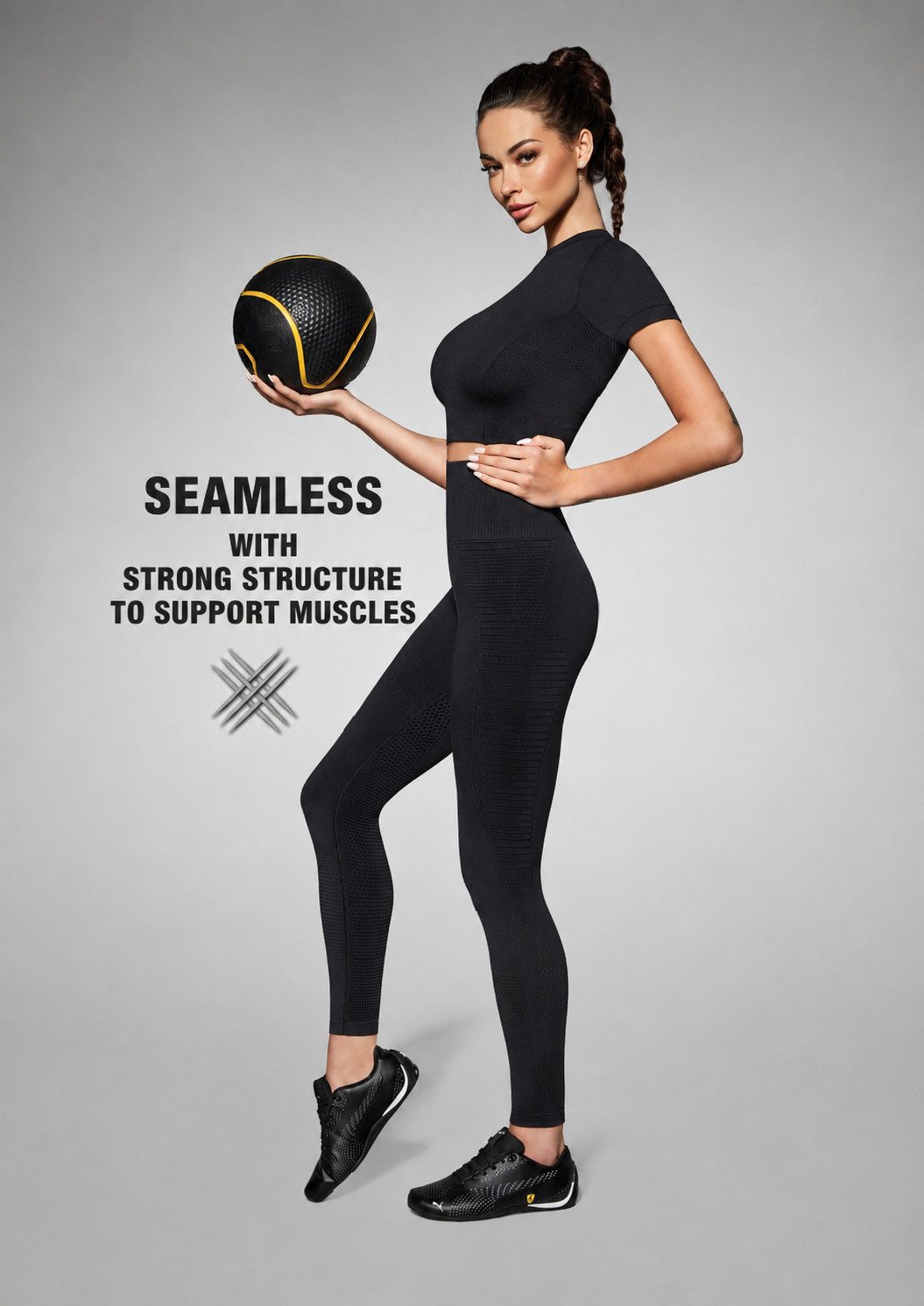 Bas Bleu Leggings Sport Leggings lang Yoga CHALLENGE komfortabel