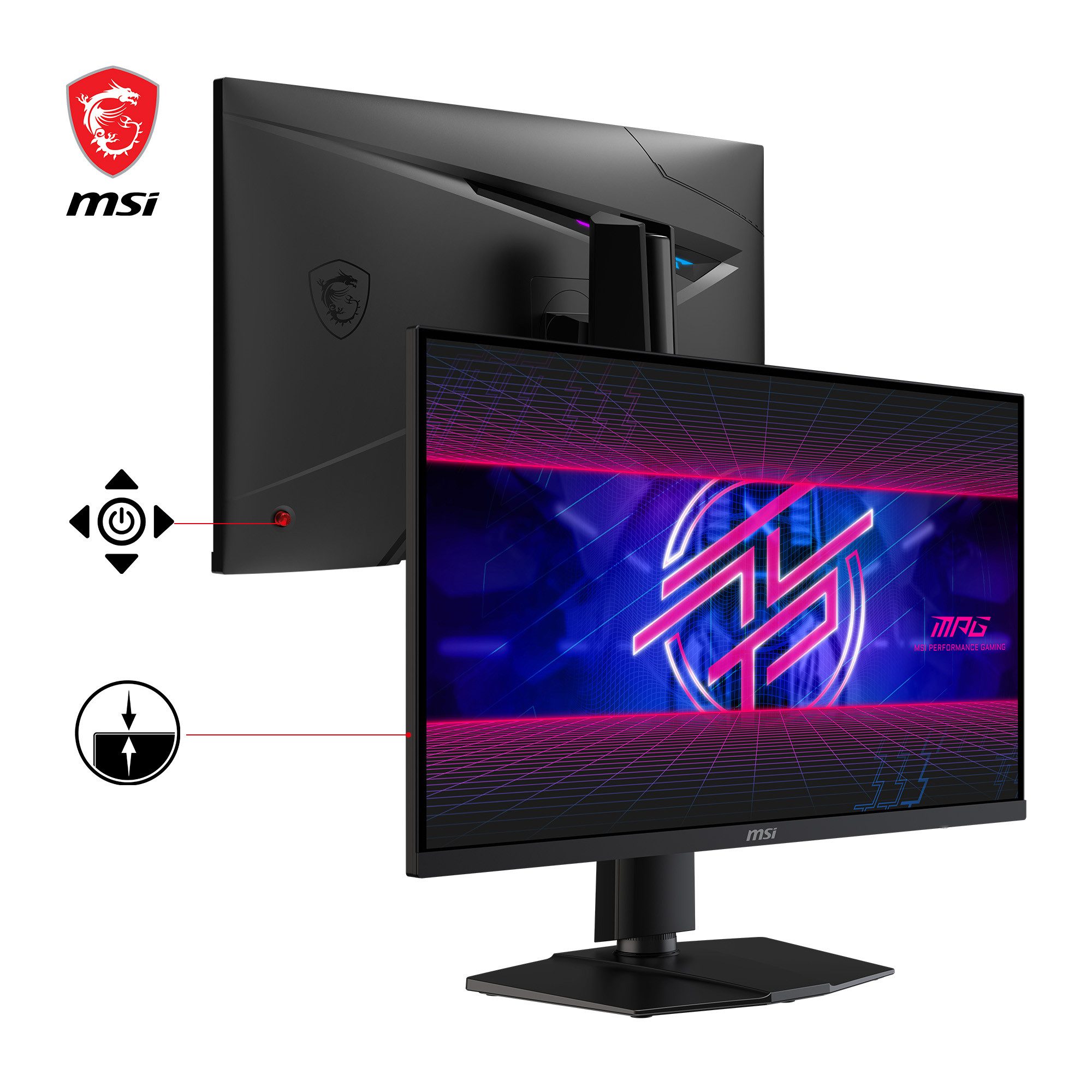 MSI MPG 274URF QD Gaming-Monitor (69 cm/27 ", 3840 x 2160 px, 4K Ultra HD, 0,5 ms Reaktionszeit, 160 Hz, 5-Wege Joystick Navigation)