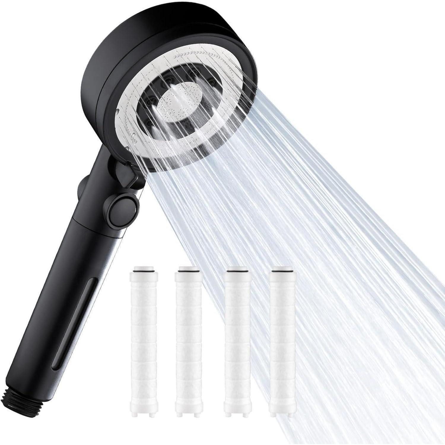 LuxusKollektion Handbrause Duschkopf mit 4 PP Filter, Handbrause Wasserspar günstig online kaufen