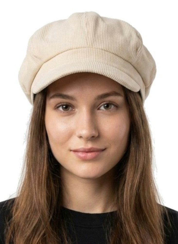 Cool4 Ballonmütze 4 Jahreszeiten Feincord Baker Boy Newsboy Cap