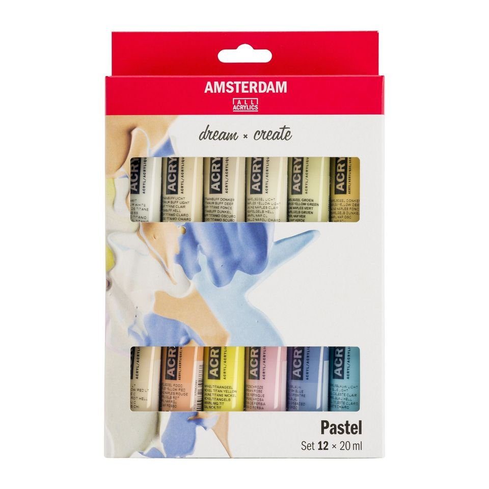 Talens Acrylfarbe Amsterdam Acryl Pastell-Set 12x20ml