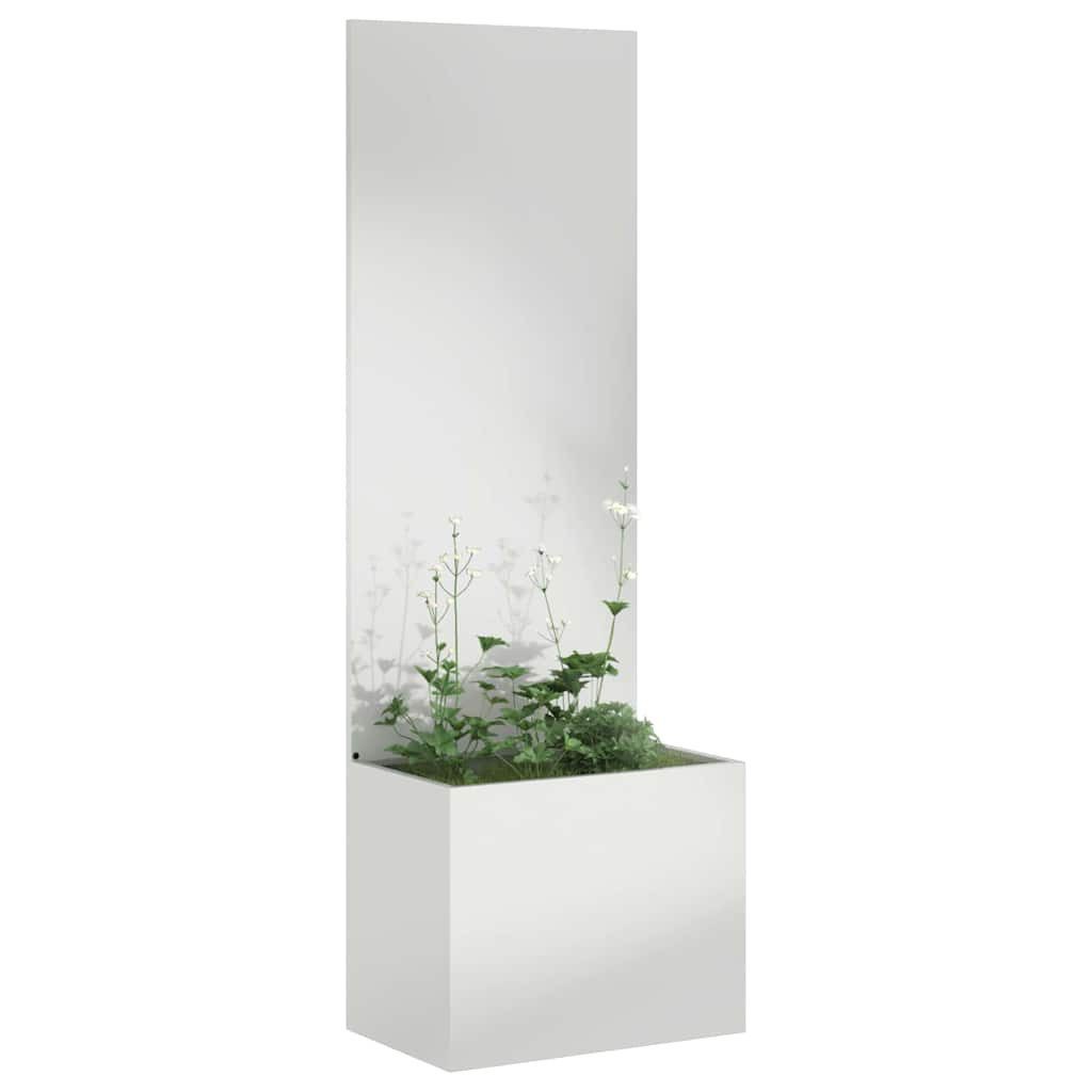vidaXL Wandbild Garten Sichtschutz-Leinwand Silber 50 günstig online kaufen