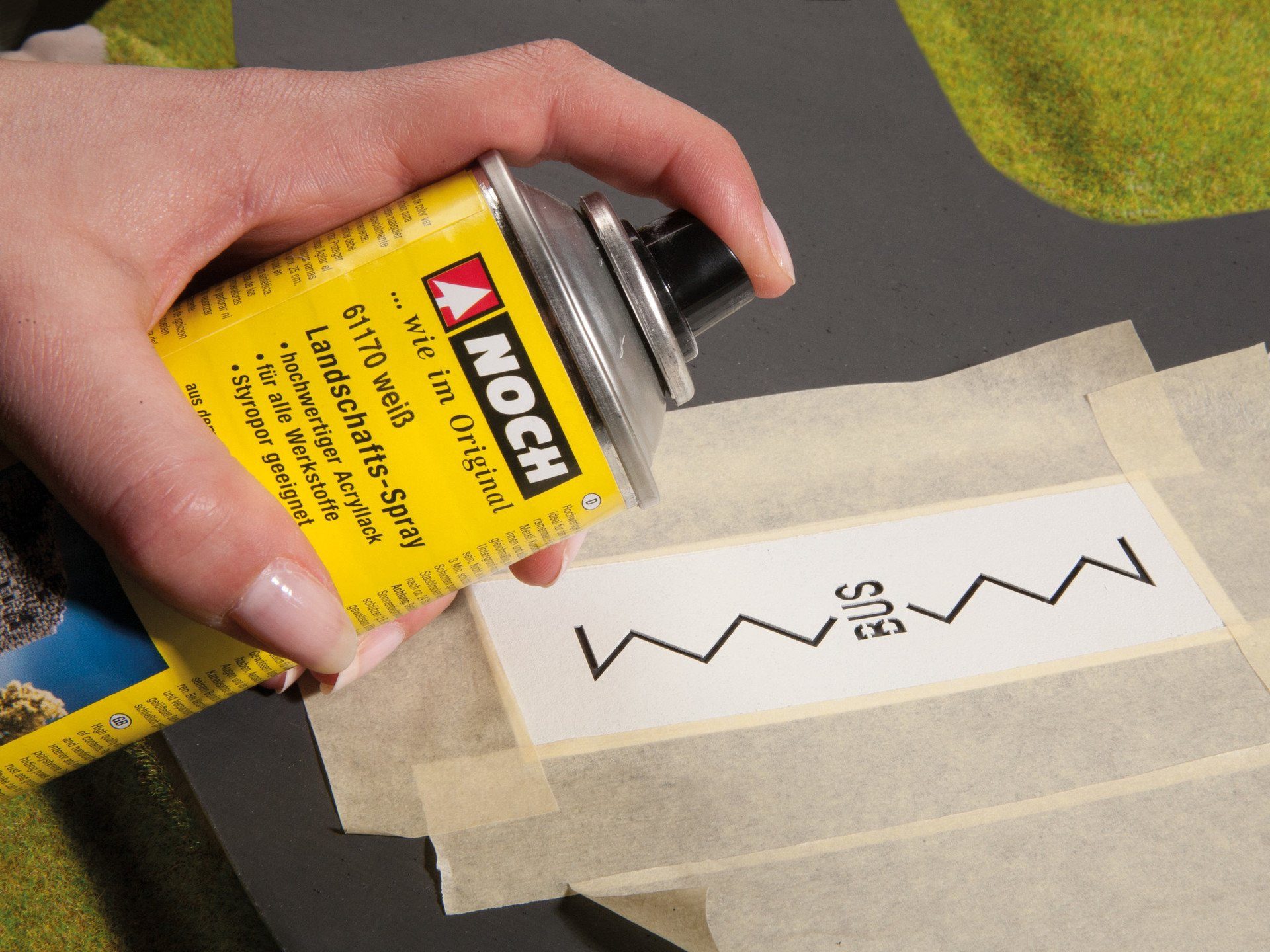 NOCH Modelleisenbahn-Straße Straßenmarkierungs-Schablonen, perfekte Schablonen