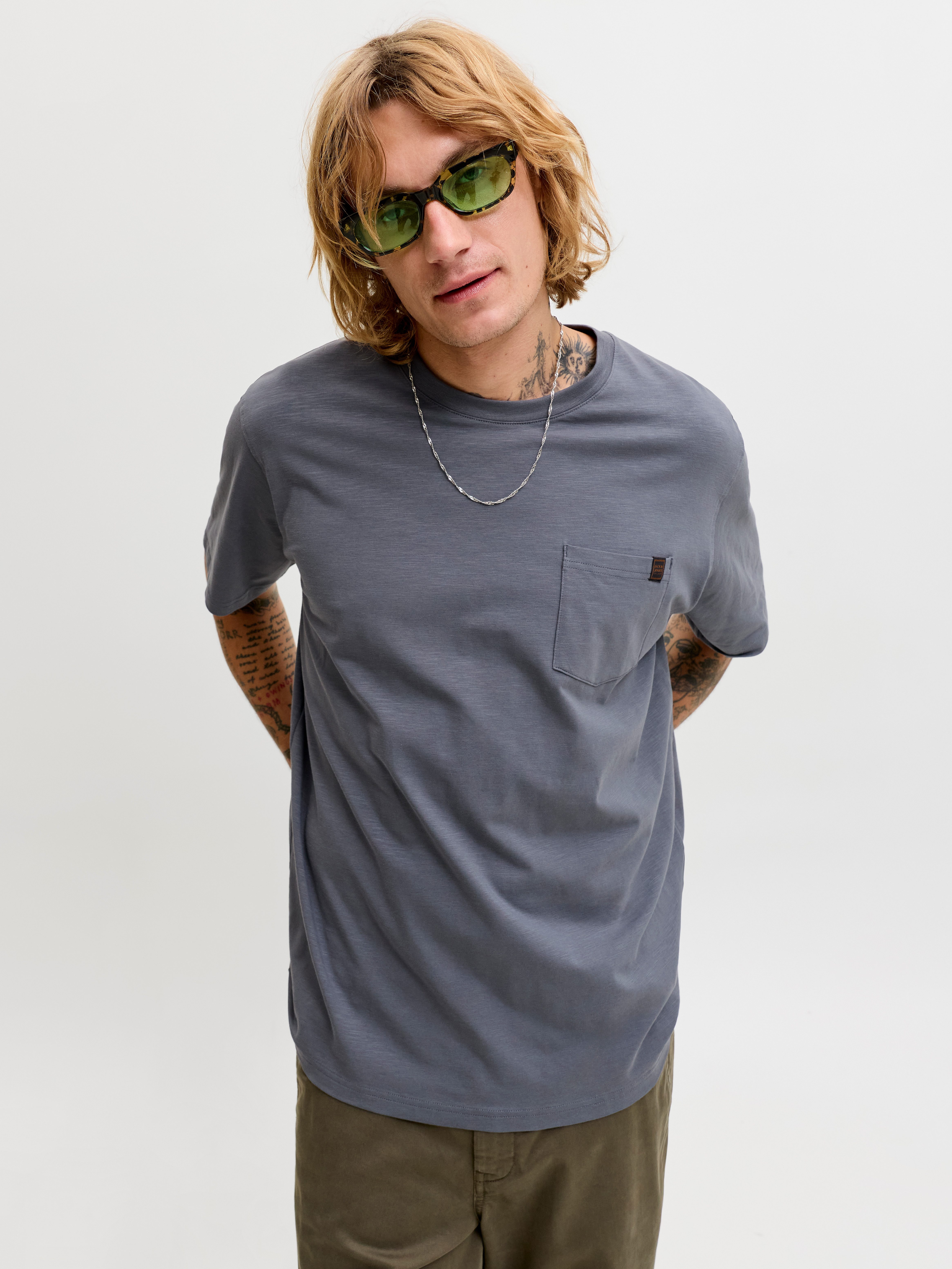 Kurzarmshirt JJEDOVER SLUB TEE SS NOOS