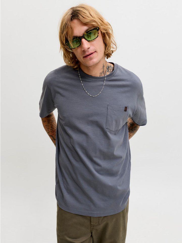 Jack & Jones Kurzarmshirt JJEDOVER SLUB TEE SS NOOS Baumwollmischung, relaxed fit