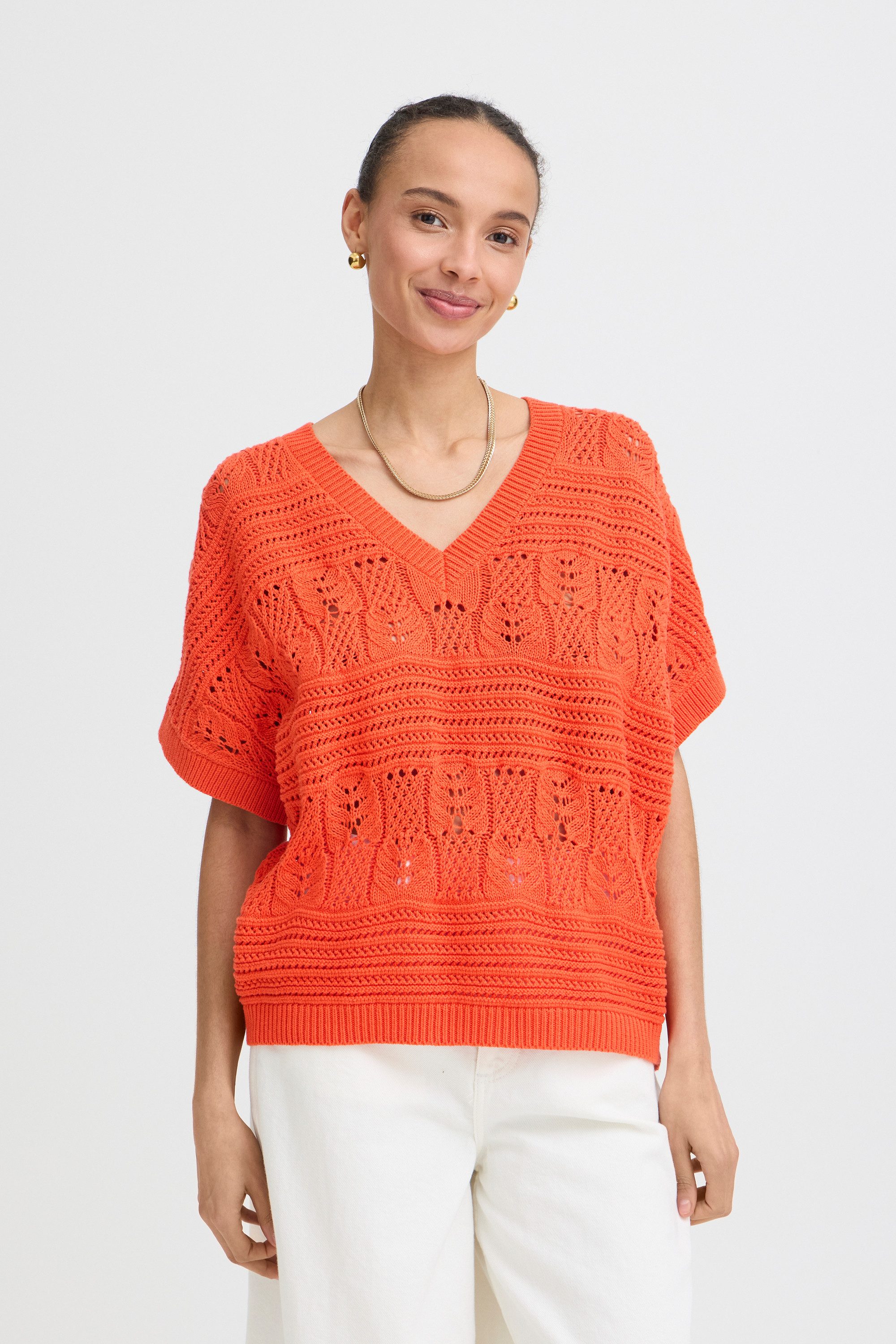 b.young Strickpullover Kurzarm-Bluse BYNERO