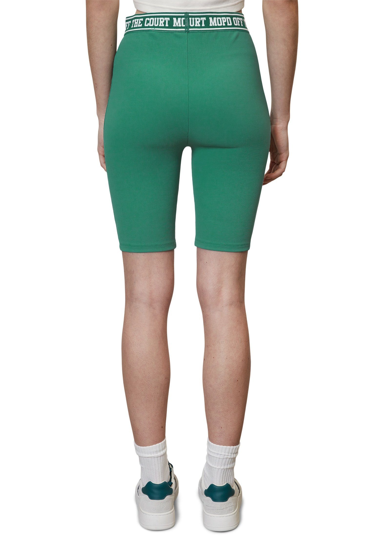 Marc O'Polo DENIM aus elastischem Ripp-Jersey Shorts grün