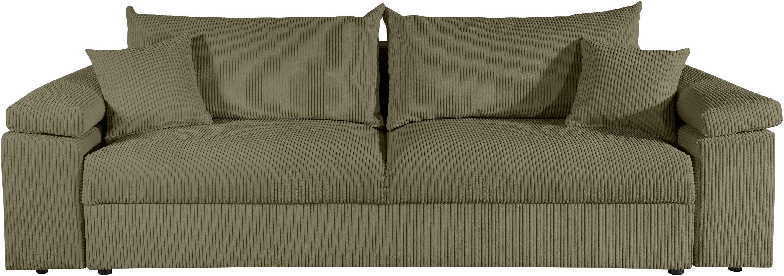 COLLECTION AB Schlafsofa Mara, B: 249 cm, Liegefl. 139x195 cm, Dauer-Schlaffunktion, Bettkasten & Federkern, wahlweise mit Topper