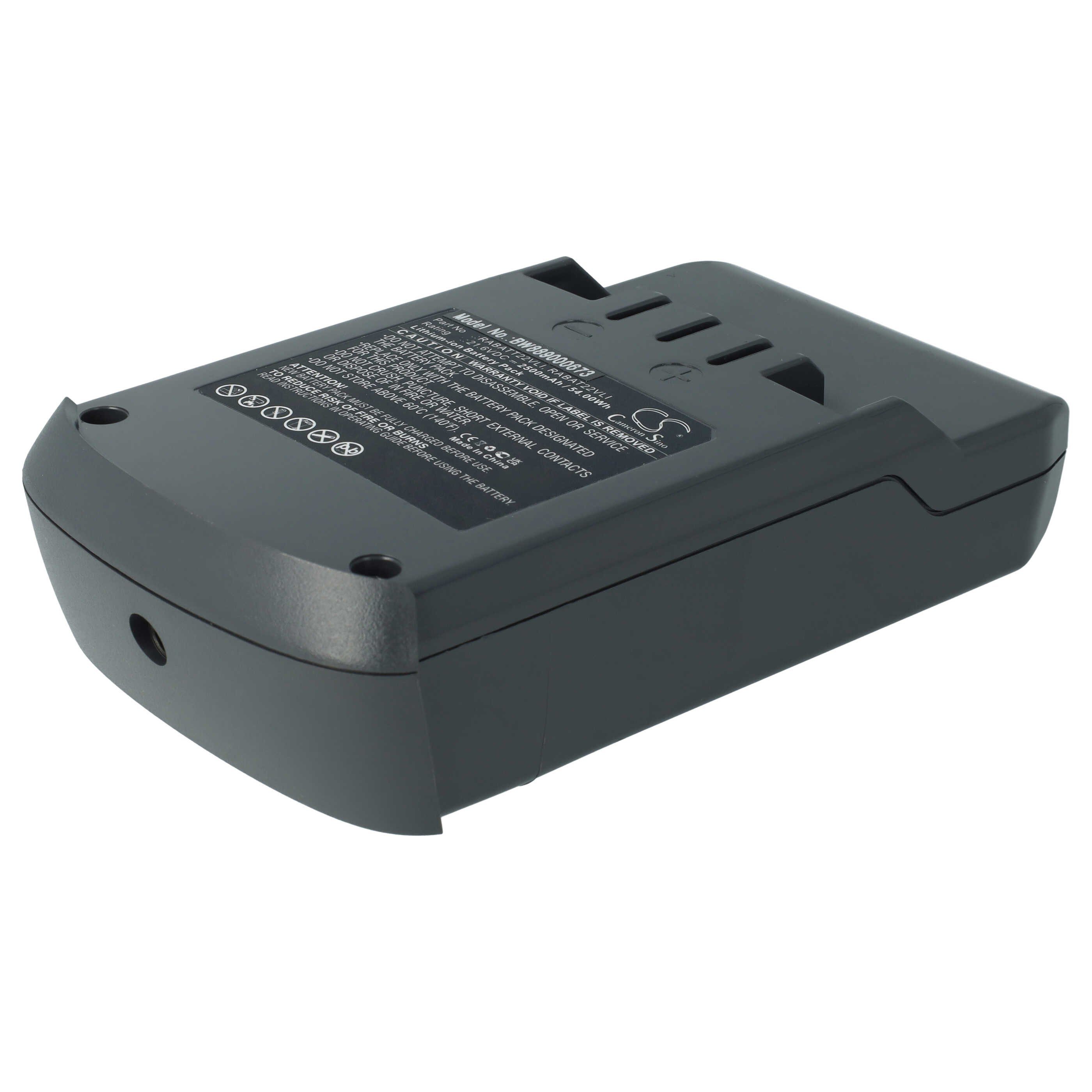 vhbw Akku Ersatz für Hoover RABAT22VLI, RABATT22VLI, 6.20.40.01-0, 48023809 Staubsauger-Akku Akku Li-Ion 2500 mAh (21,6 V, 1 St), Leistungsfähiger Austausch-Akku für Ihren Staubsauger
