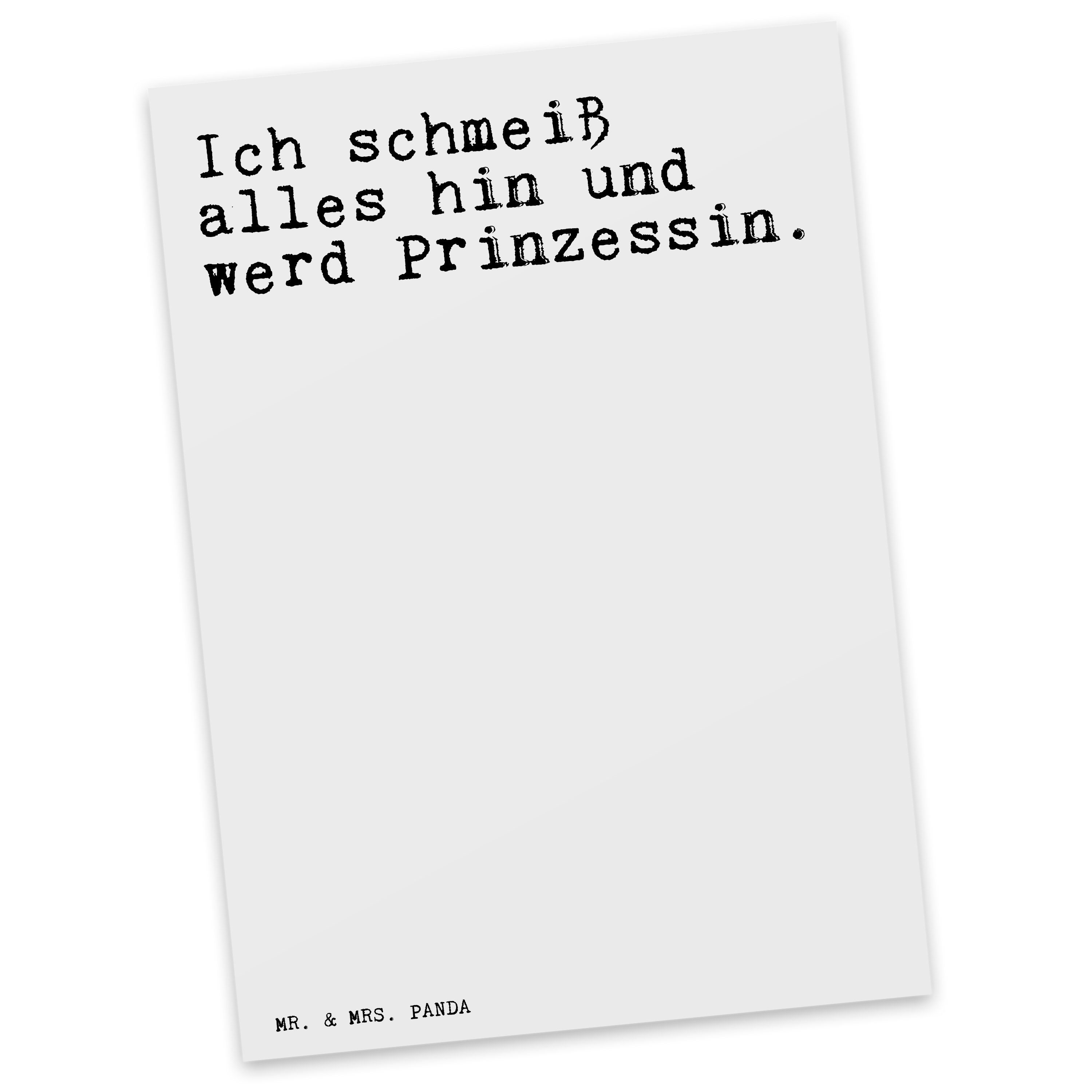 - Frauen, Mrs. Sp Geschenk, - schmeiß Zitate, Weiß Panda hin... Ich alles Zicke, Postkarte Mr. &