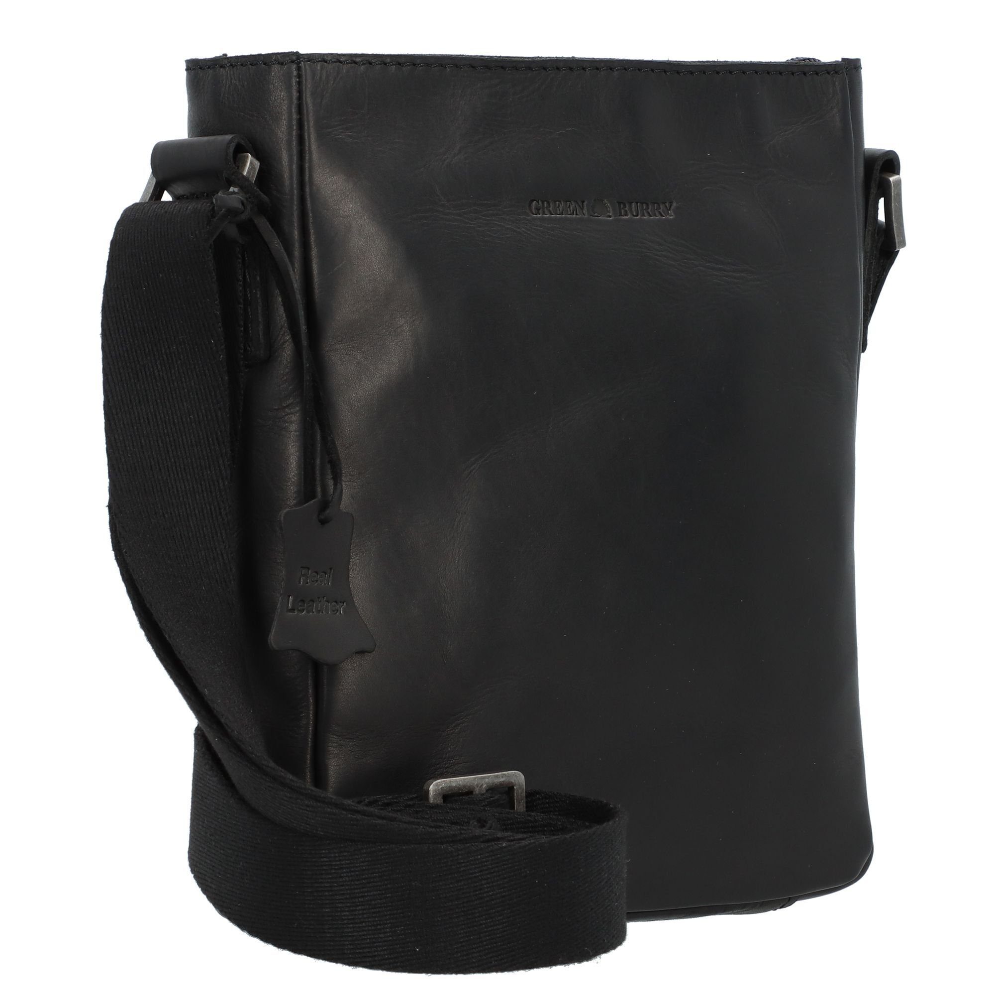 Greenburry Umhängetasche Pure Black, Leder günstig online kaufen