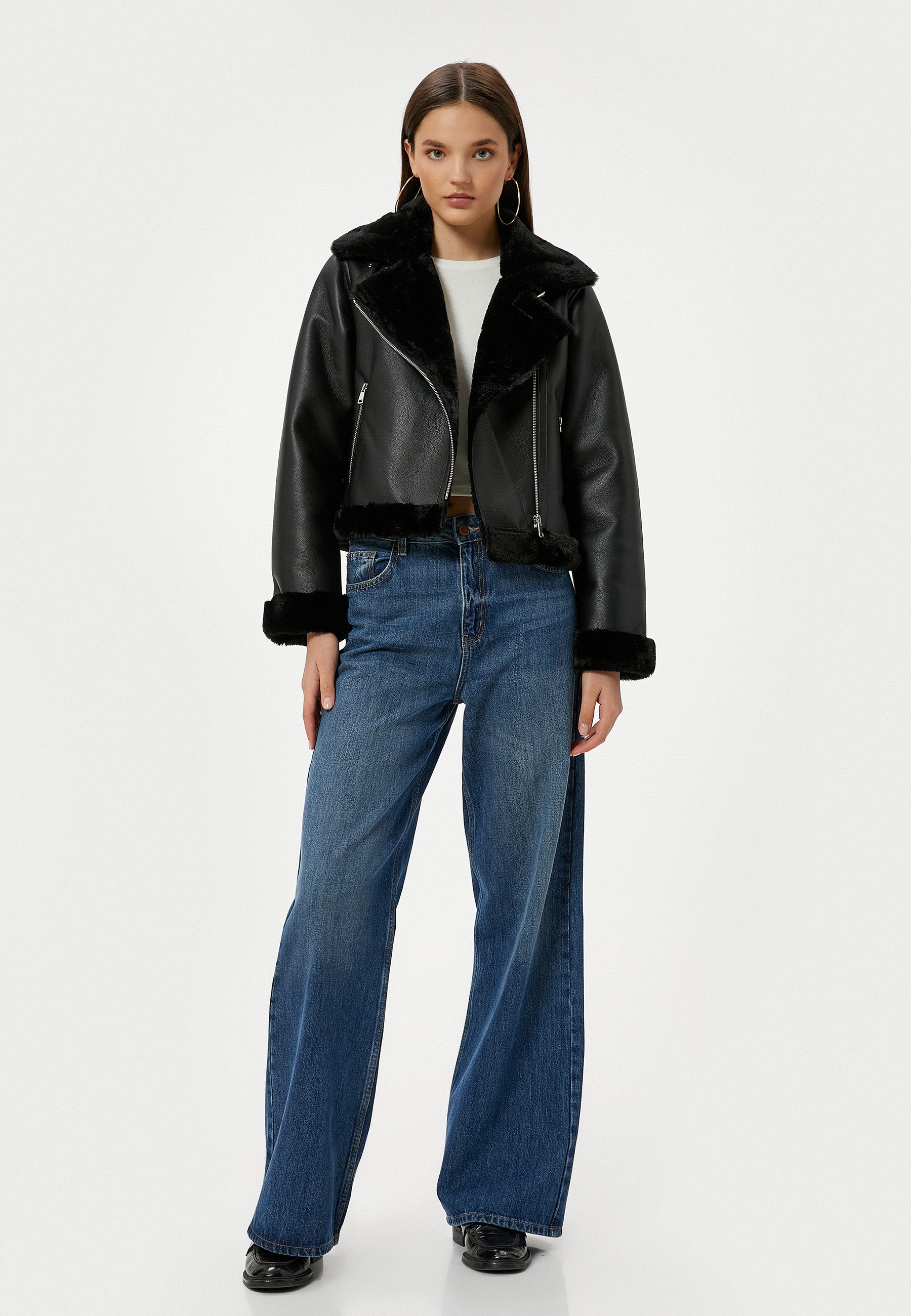 Koton Lederimitatjacke Kunstleder Biker günstig online kaufen