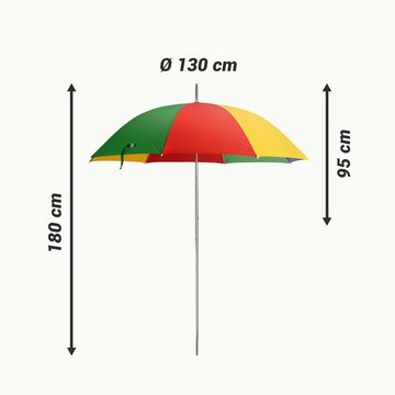 JEMIDI Sonnenschirm 2-in-1 Sonnenschirm - Für Sonne und Regen - Leicht & tragbar - Bunt