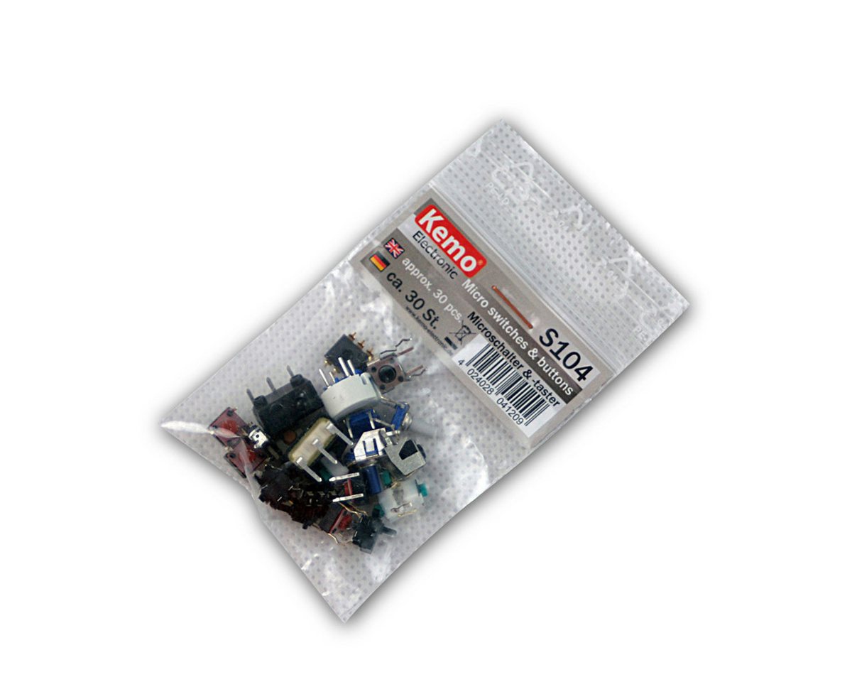 Kemo Modellbausatz Sortiment Microschalter und Microtaster ca. 30 Stk