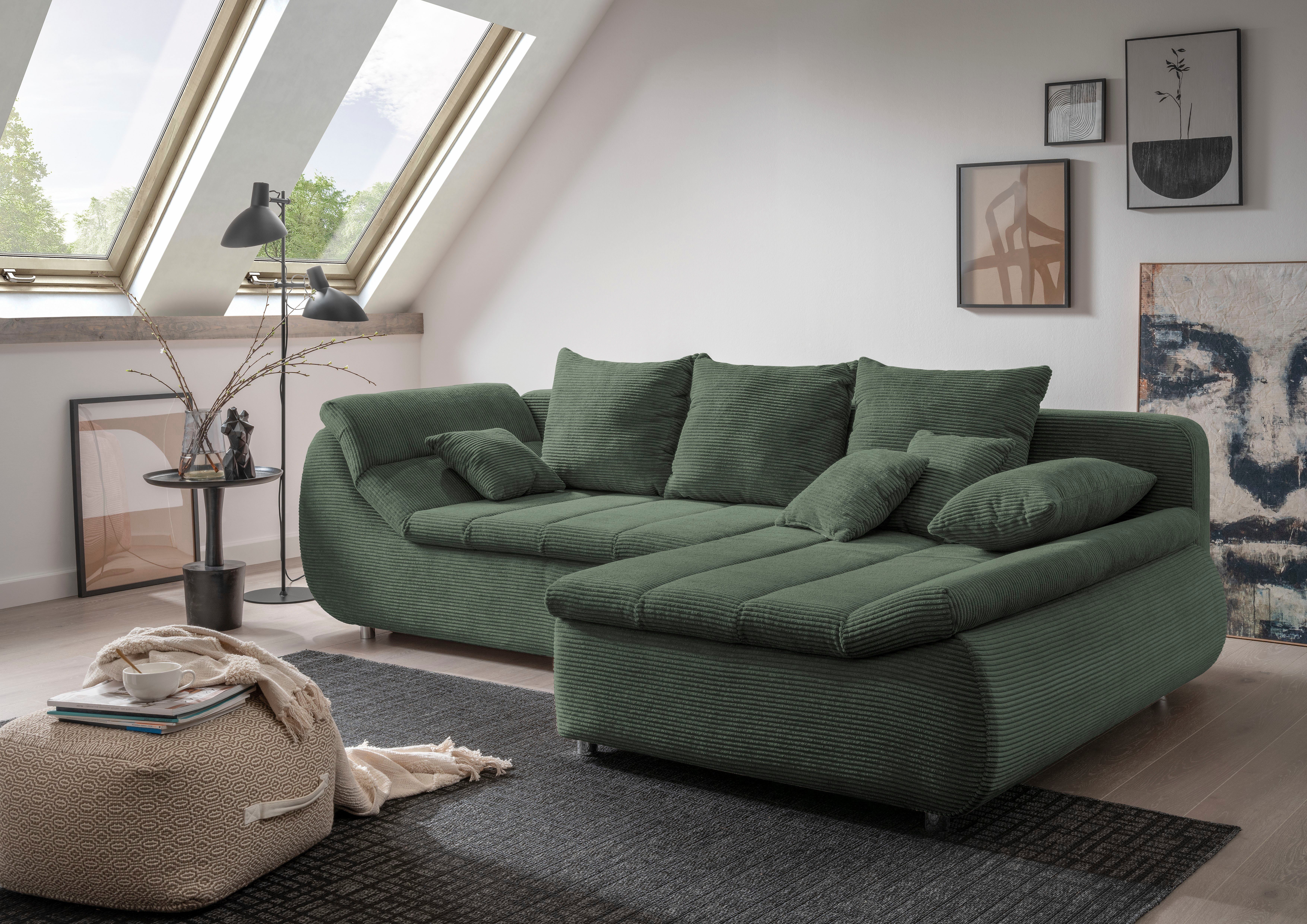 Home affaire Ecksofa Imola, bequem, aktuelle Steppung im Sitz, L-Form, Breite 270cm, wahlweise mit Bettfunktion