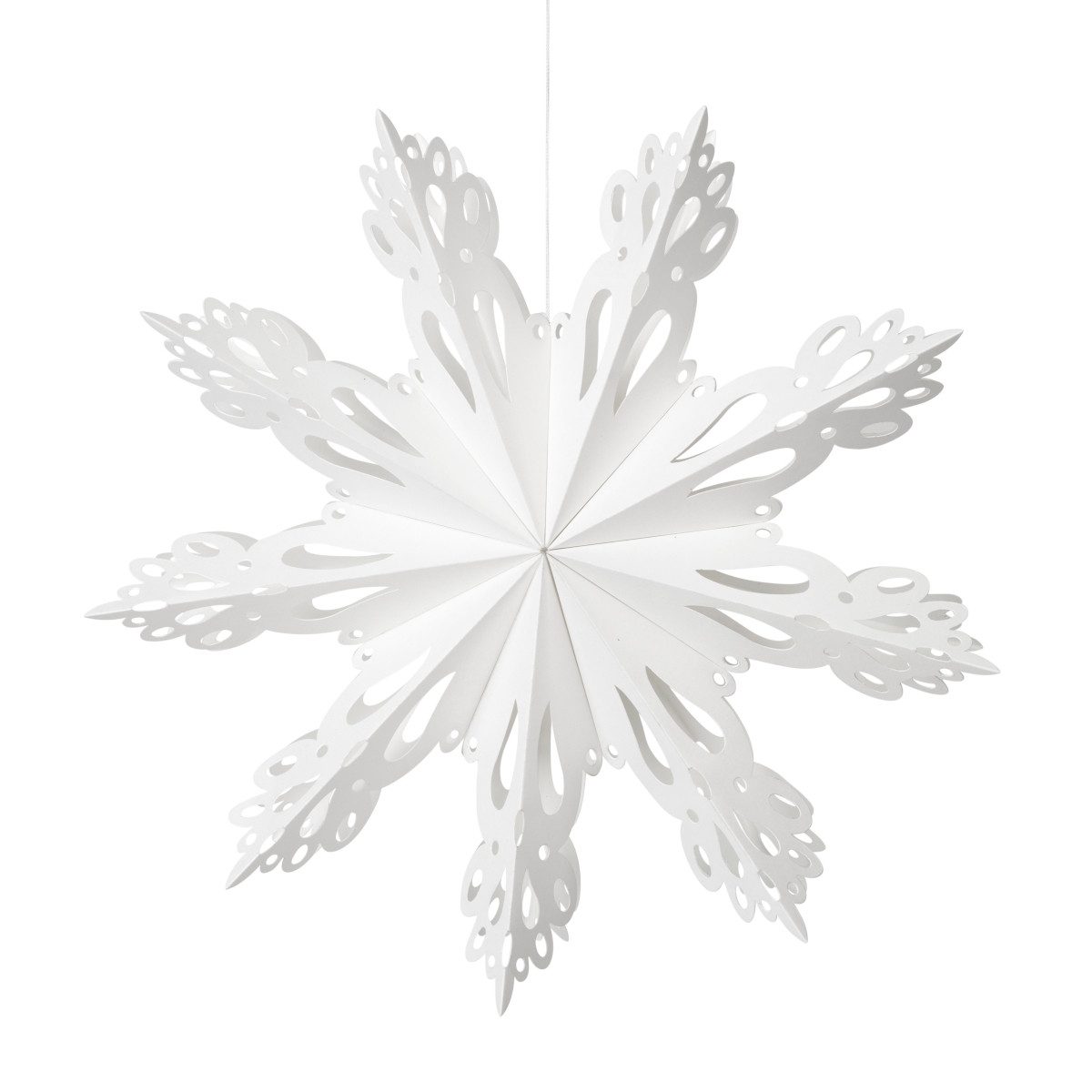 Broste Copenhagen Baumbehang Copenhagen SNOWFLAKE Papierhänger M white 30 cm, Snowflake Weihnachtsstern M