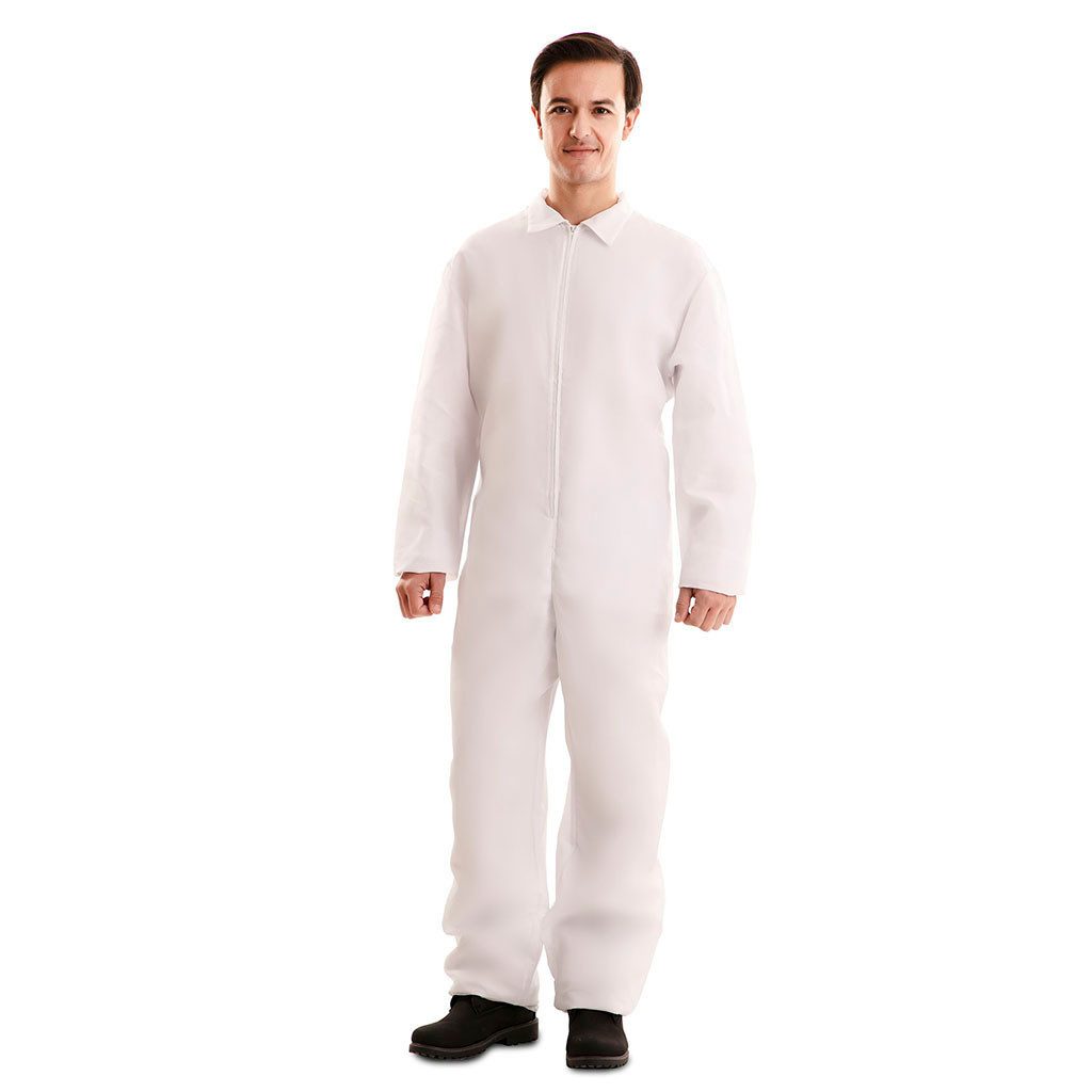 Fyasa Kostüm Kostüm Arbeitsoverall weiß Unisex