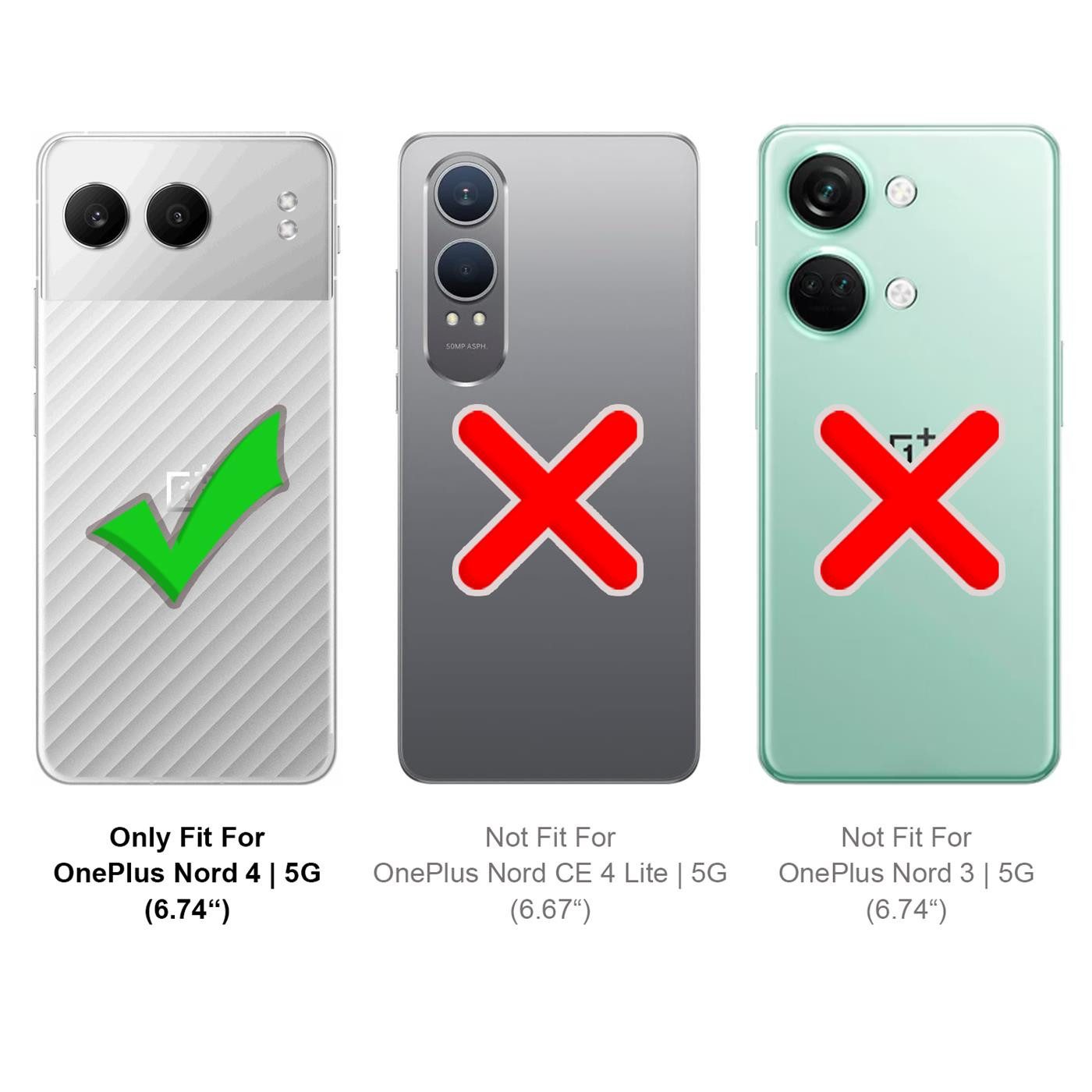 CoolGadget Handyhülle Wallet Klapp Tasche Book Case für OnePlus Nord 4, Hülle Klapphülle Flip Cover Etui Schutzhülle