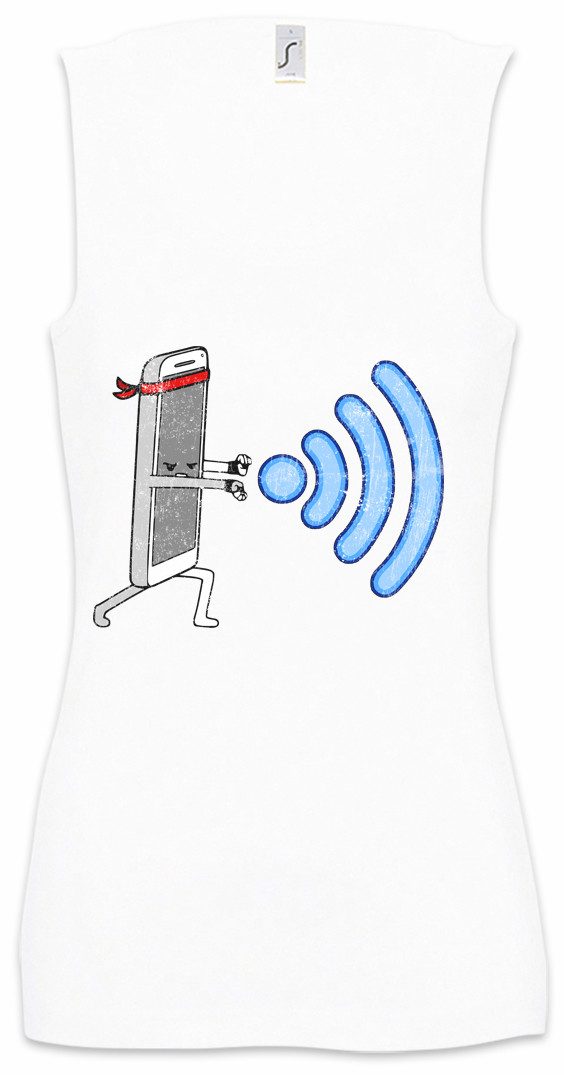 Tanktop Wifi Hadoken Ärmelloses Damen T-Shirt Wi-Fi Wlan Street Geek Nerd Fun
