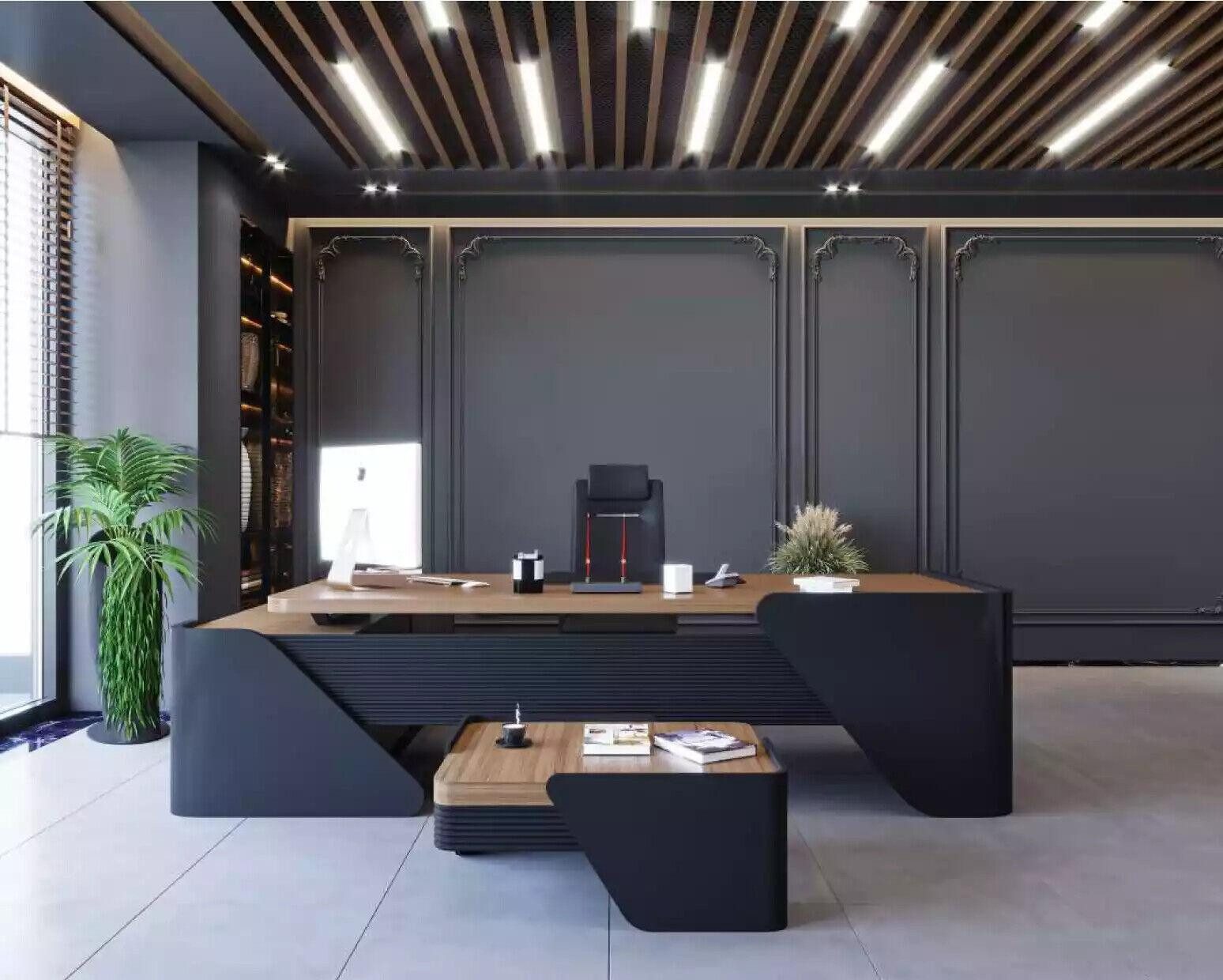 Büromöbel-Set Luxus Schreibtisch + Couchtisch Moderner Tisch 2tlg. Möbel Einrichtung