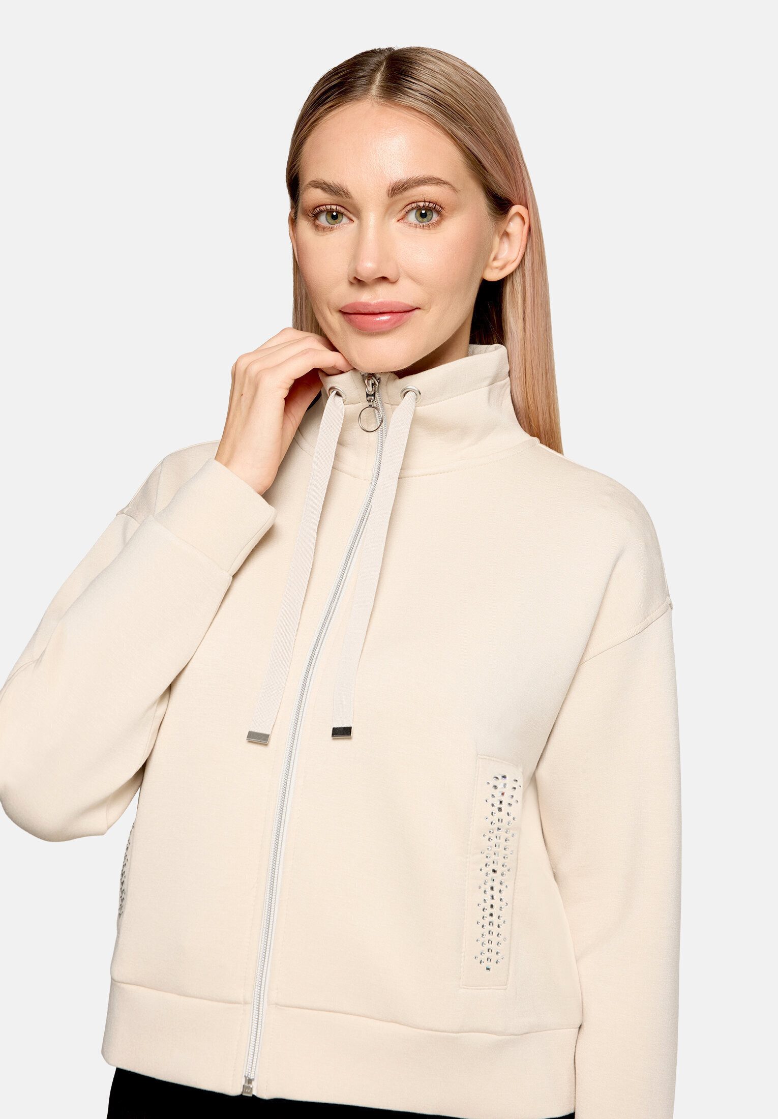 Betty Barclay Sweatjacke Damen mit Rippenstruktur