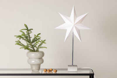 BOURGH Schreibtischlampe GRÖVELFJÄLL Weihnachts Stern Lampe - Dekoration, 15 W empfohlen, weiss, Weihnachtslampe