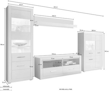 INOSIGN Wohnwand BIANCO, (Set, 4-St)