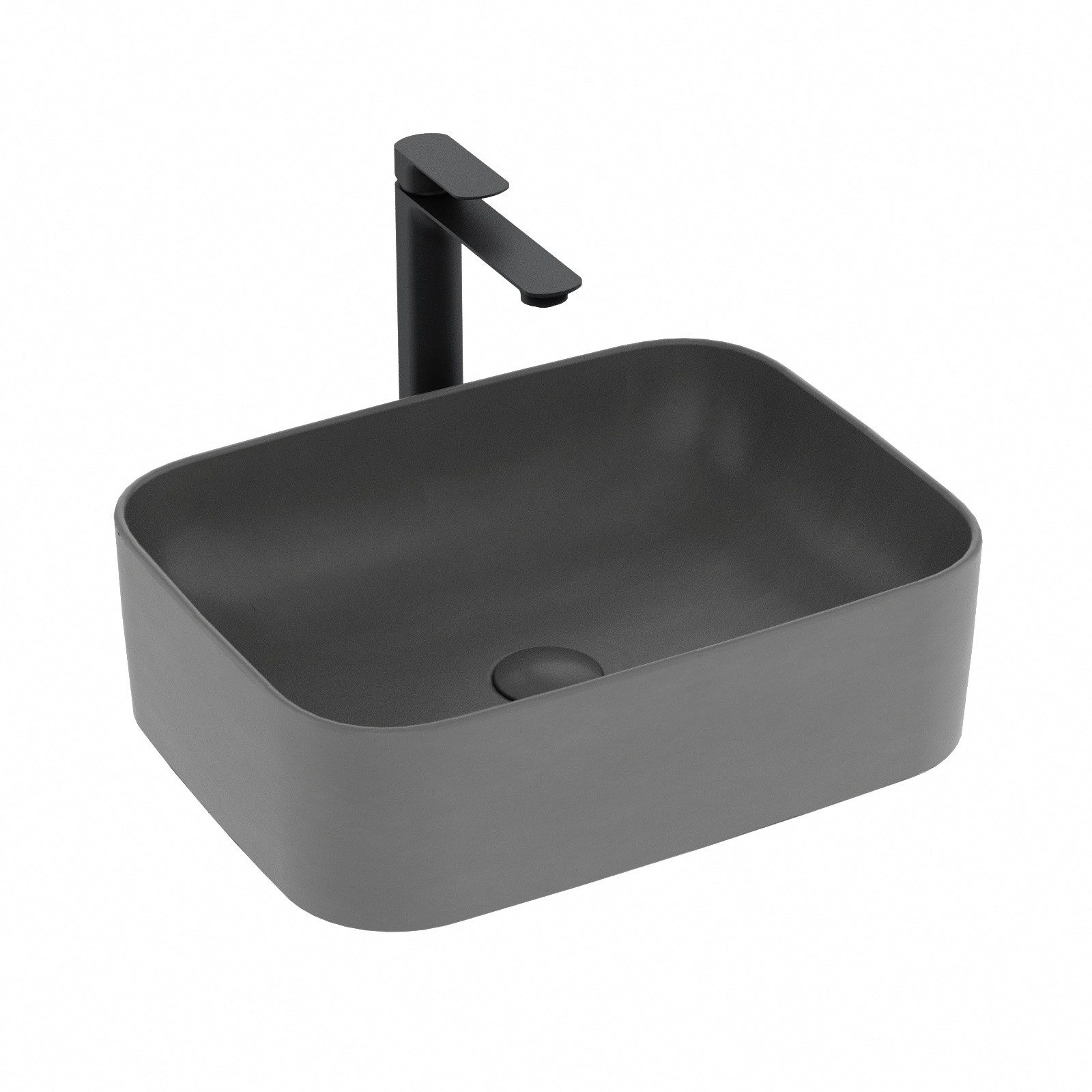 EMKE Aufsatzwaschbecken Eckiger Waschbecken Keramik Waschbecken günstig online kaufen