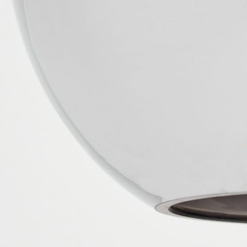 hofstein Hängeleuchte »Viggianello« Hängelampe aus Metall/Glas in Schwarz/Chromfarben, ohne Leuchtmittel, Leuchte im Modernen Design mit Schirmen aus Glas, Höhe 150cm, 6xE14