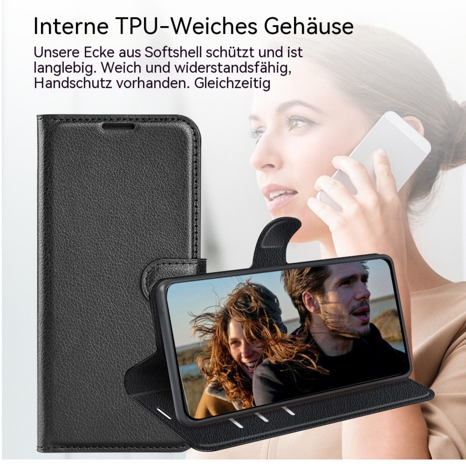 betterfon Handyhülle für Nothing Phone Klapphülle mit Kartenfächern Magnetverschluss, 3 Kartenfächer, Magnetverschluss & Standfunktion – Bild 5 von 5