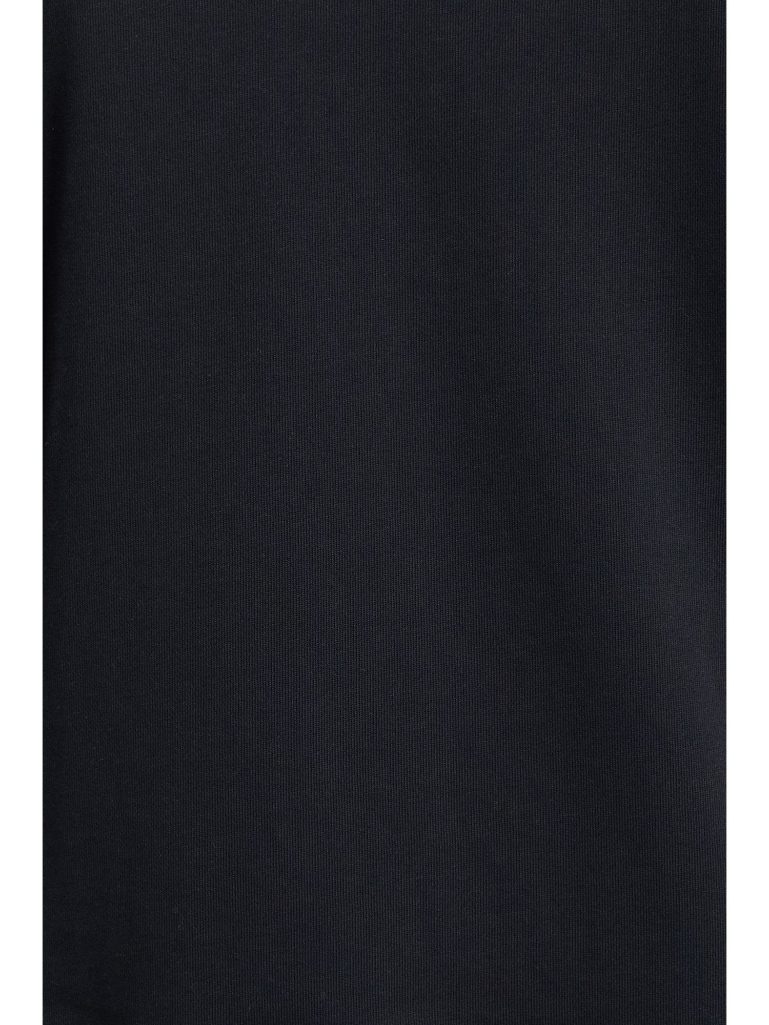 aus Hoodie Baumwollfleece Sweatshirt Esprit Gestreifter BLACK (1-tlg)