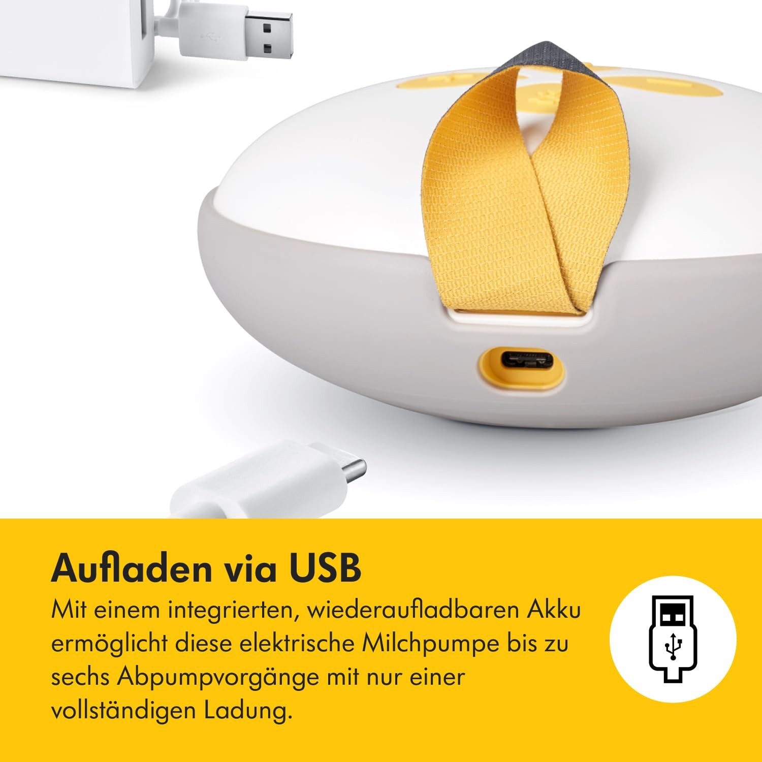 MEDELA Doppelmilchpumpe Swing Maxi Doppelmilchpumpe Muttermilchpumpe für unterwegs tragbar, Einfaches Abpumpen und Füttern / Natural Motion Technologie – Bild 5 von 5
