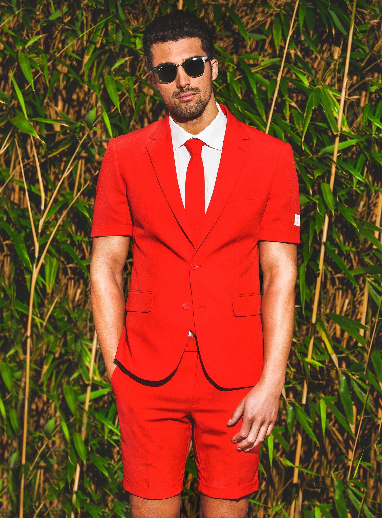 Anzug Shorts Suit Red Devil