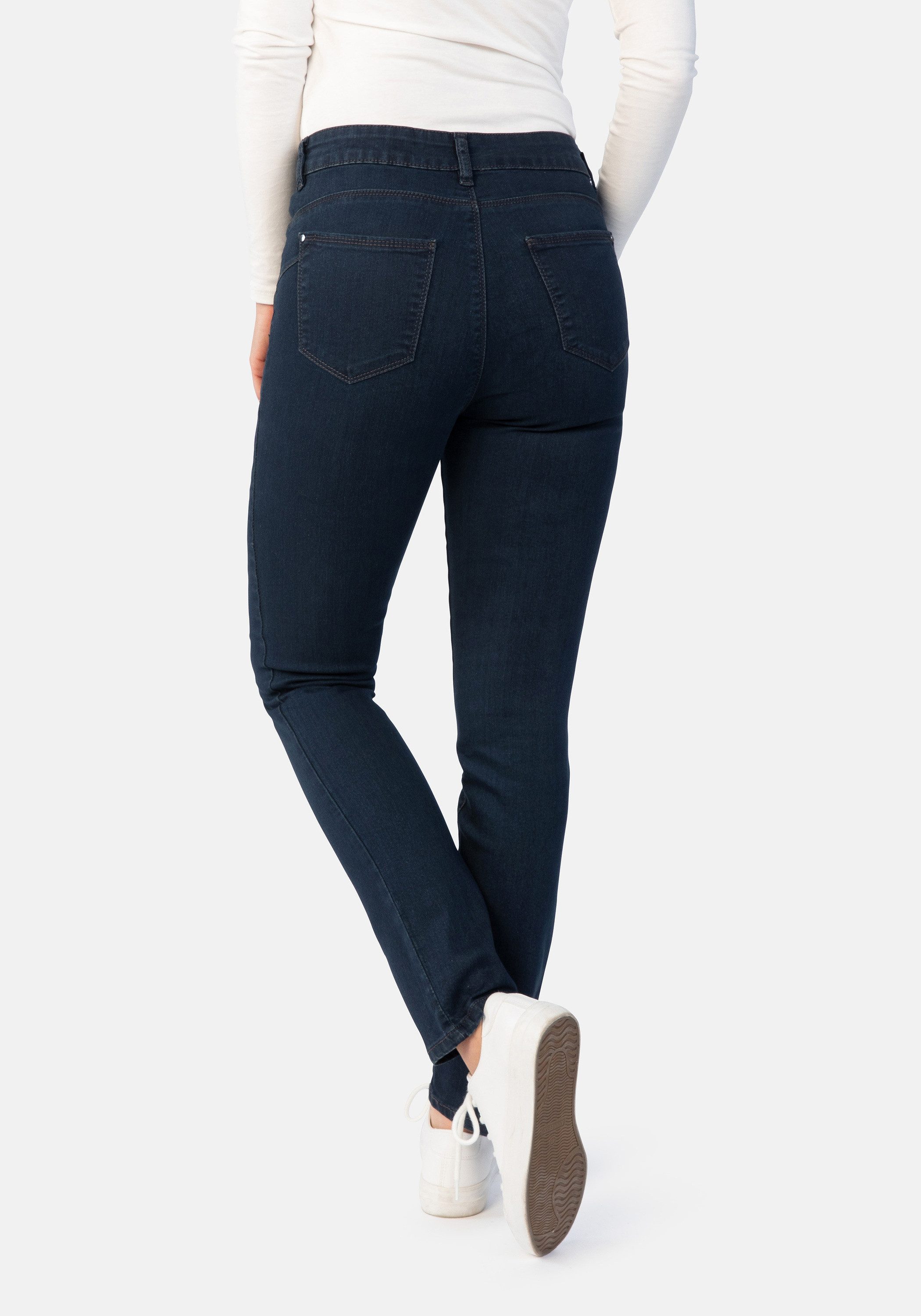 STOOKER WOMEN 5-Pocket-Jeans Milano Denim Basic Magic Shape Fit Jeans Casual Clean Wash Denim Jeans Magic Shape Effekt für Damen