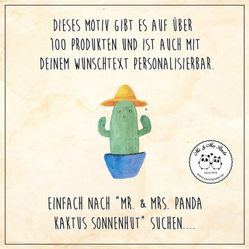 Mr. & Mrs. Panda Sektglas Kaktus Hut - Transparent - Geschenk, Sektglas mit Gravur, Motivation, Premium Glas, Detailreiche Gravur