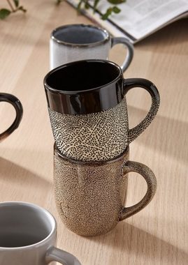 Ladelle Becher CAFE Becher mit Henkel weißer Sand 0,3 l, Steinzeug