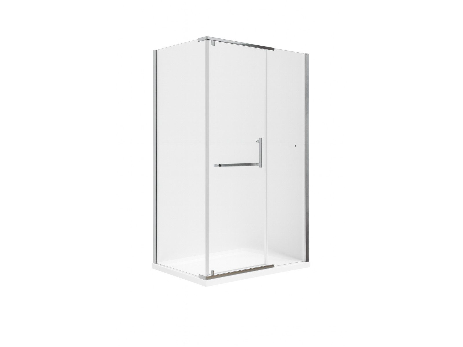 BuyLando.Shop Eckdusche Glaswerk Westfalen - Clara 100x90x195cm Eckdusche Satiniert DT/Siphon, BxT: 100x90 cm, Glas, Standard, inkl. Duschtasse & Siphon